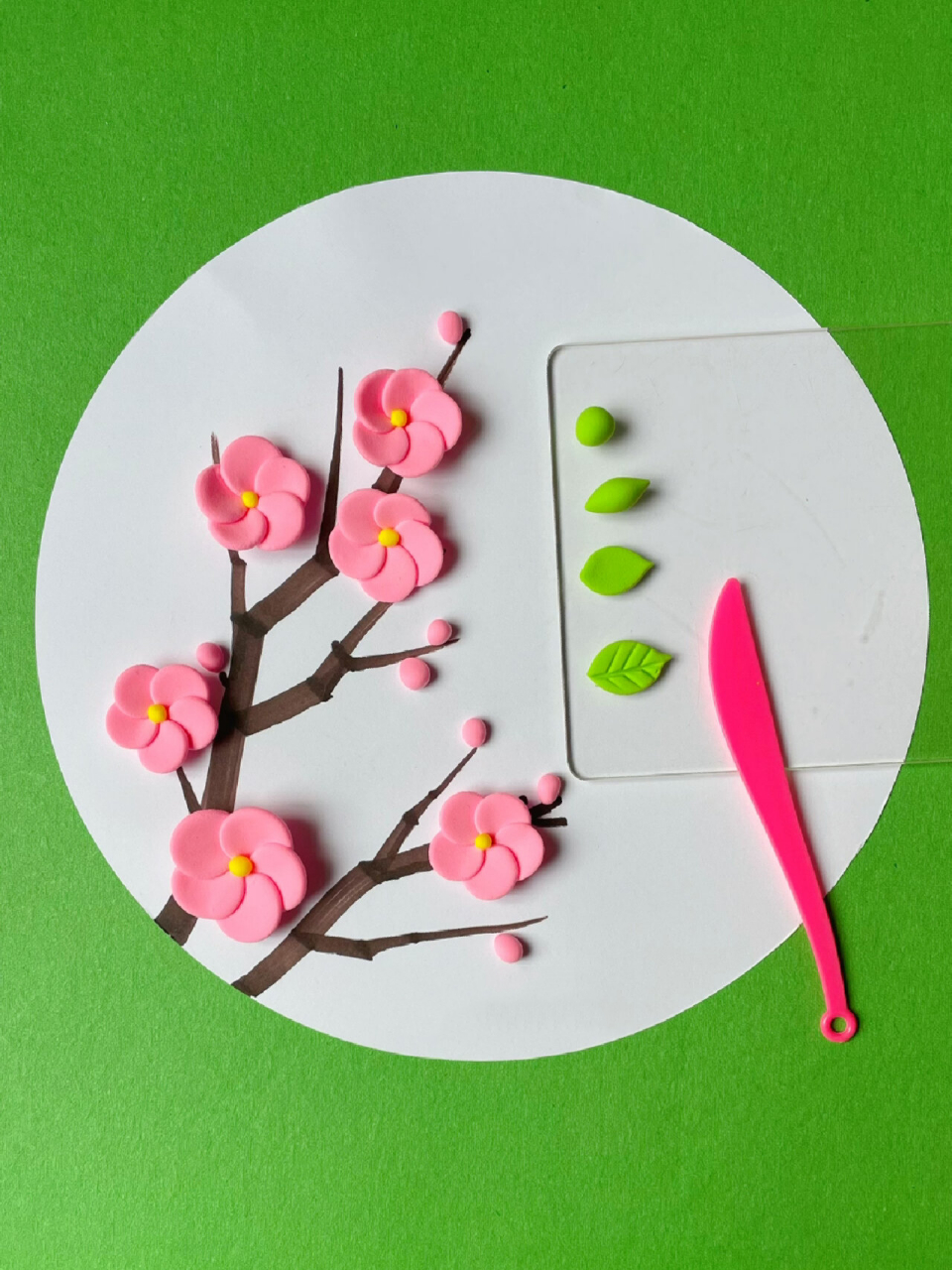 粘土手工古诗配画春晓