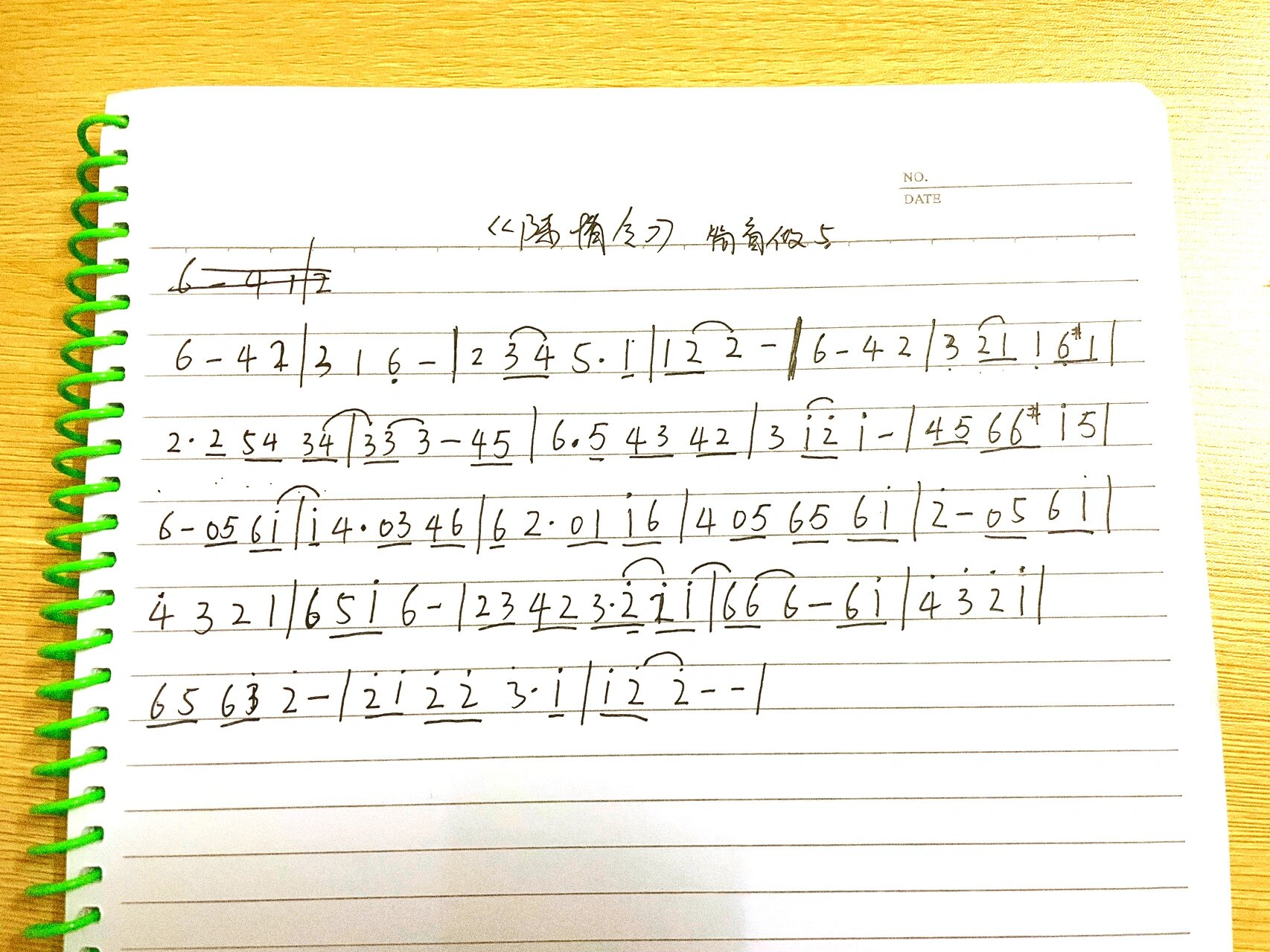 《无羁》笛子筒音作5简谱段落 《无羁》笛子筒音作5简谱段落 闲来把