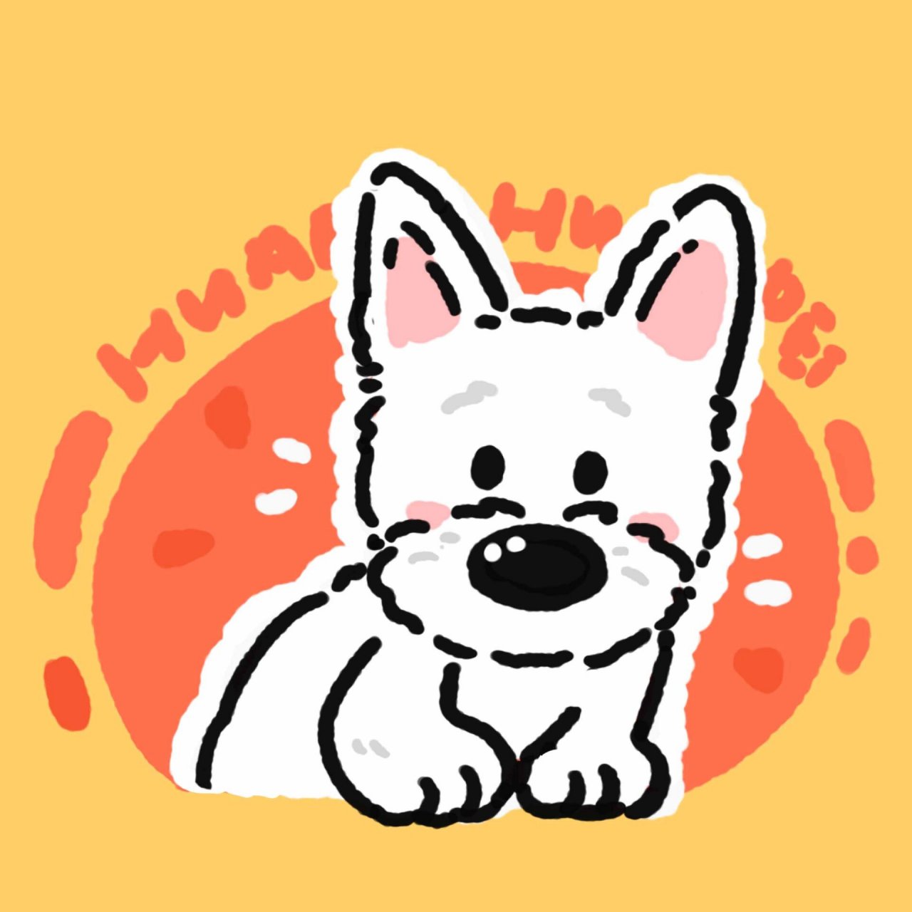 来一波q版狗狗涂鸦简笔画手绘头像合集 狗狗排排坐 	 #宠物头像##q版