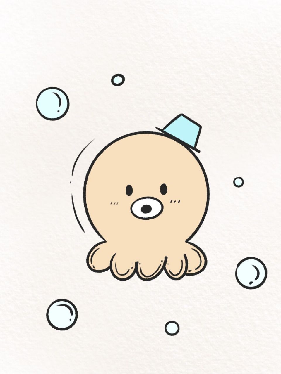 超简单简笔画教程 | 画一只章鱼哥 #procreate# #简笔画# #画个简笔画