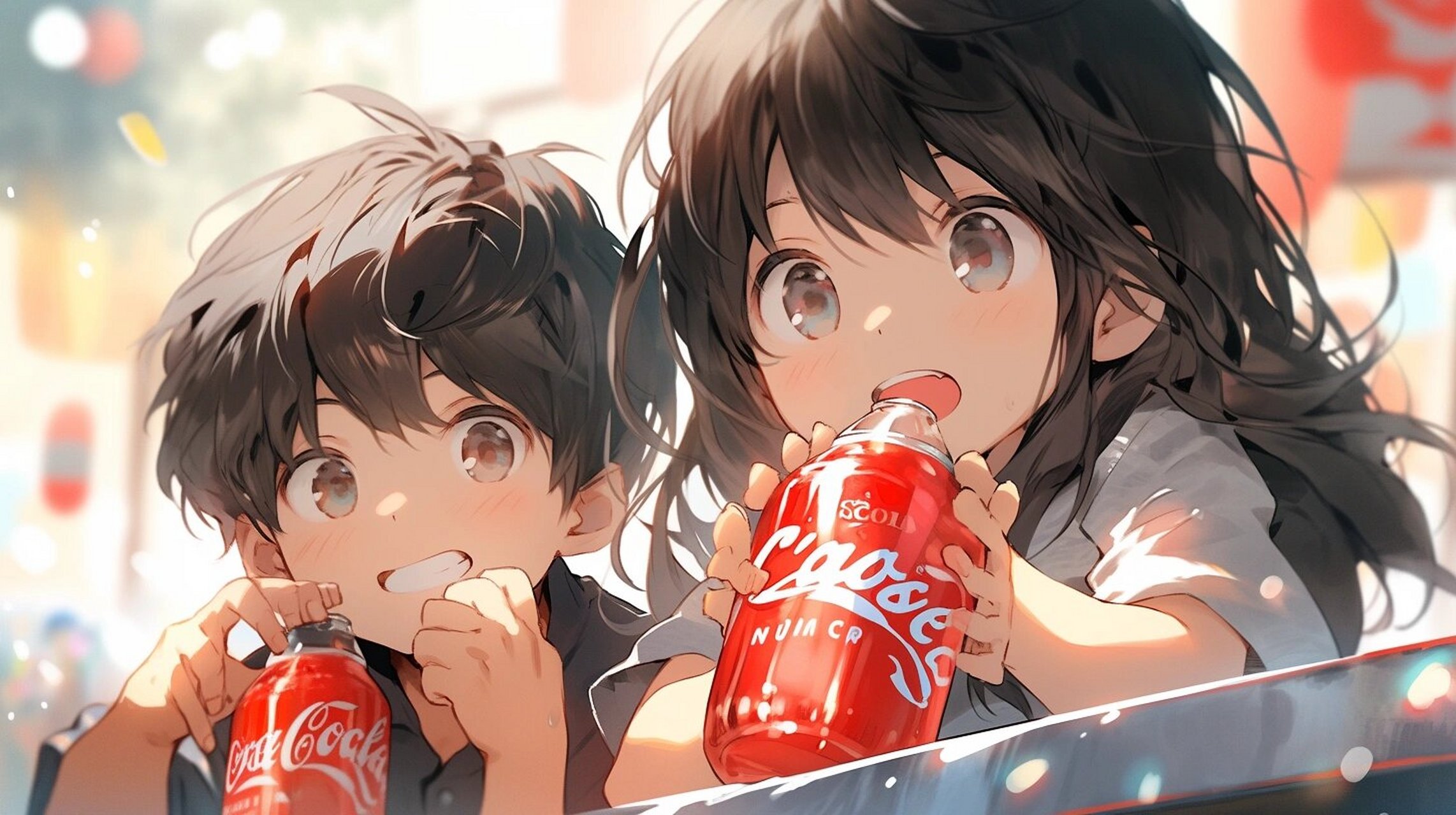 【ai头像】开心喝可乐01情侣头像 d