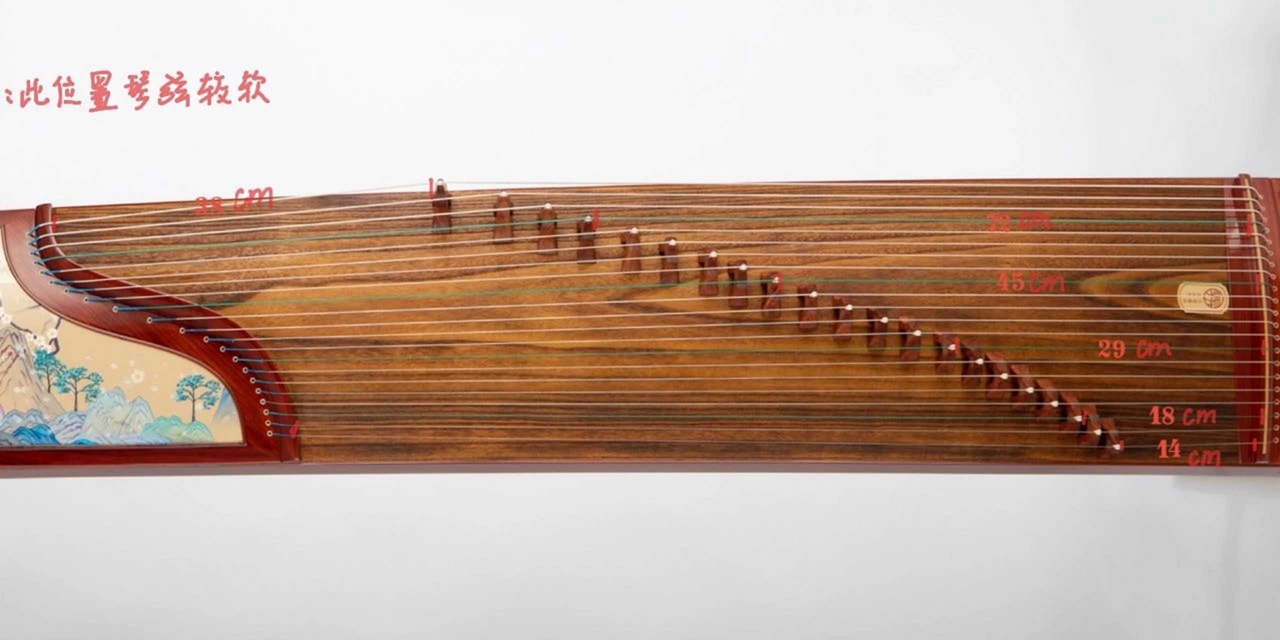 古筝最全筝码位置摆放图 图一:163标准筝此筝码摆放位置适宜 1.