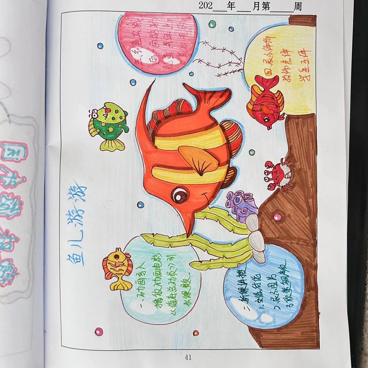 美术思维导图一上《鱼儿游游》
