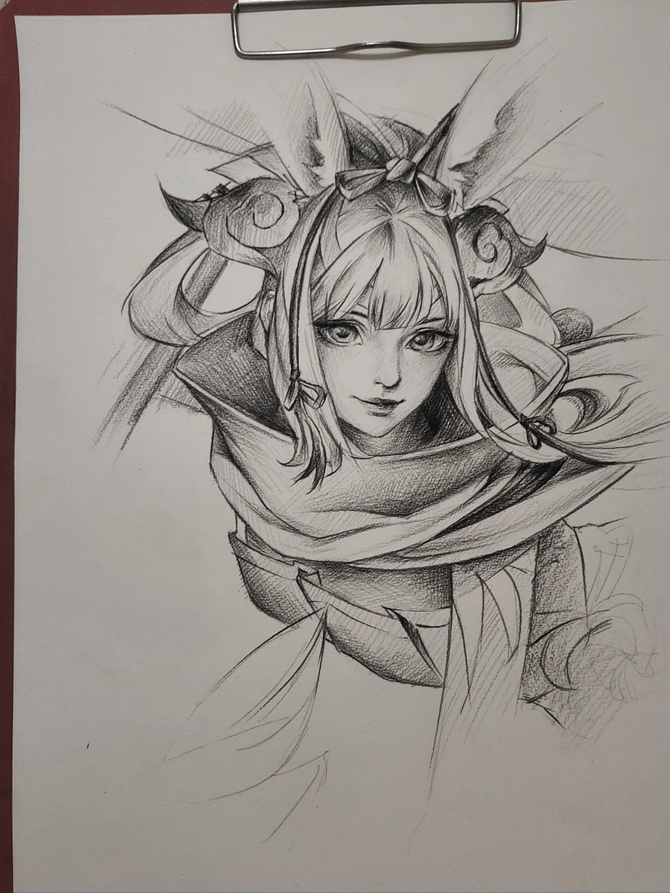 公孙离·祈雪灵祝 🖌️:卡西米尔炭笔,8k素描纸