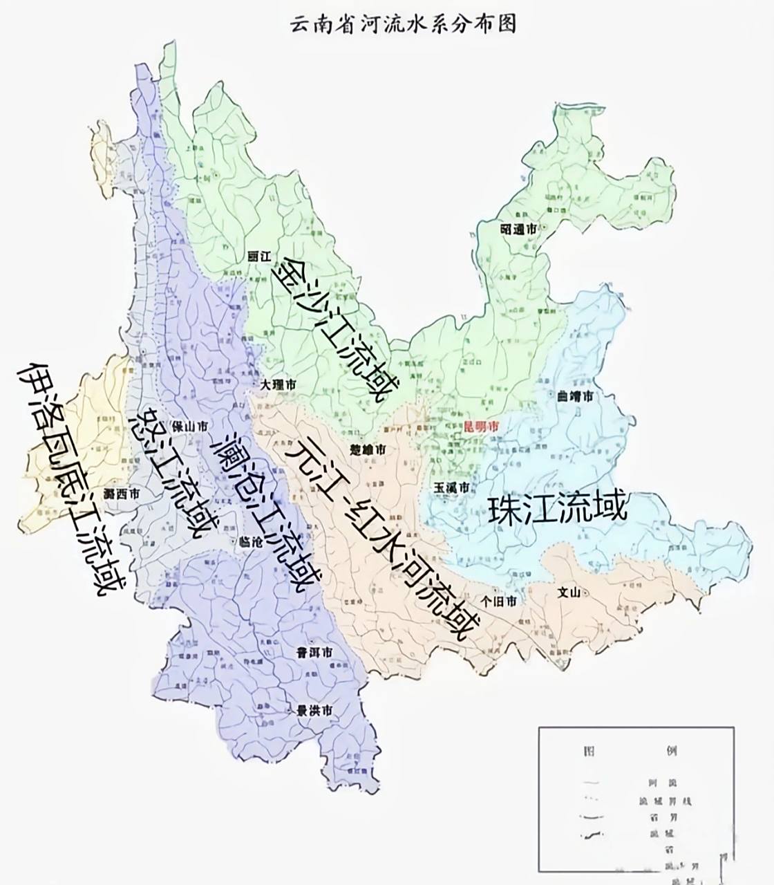 怒江流域地图 萨尔温江