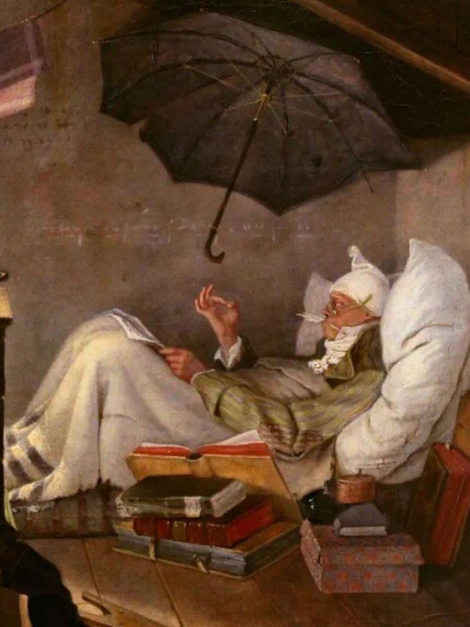 今天你看画了吗|陋室里的贫穷诗人 96 《穷诗人》(poor poet) 由