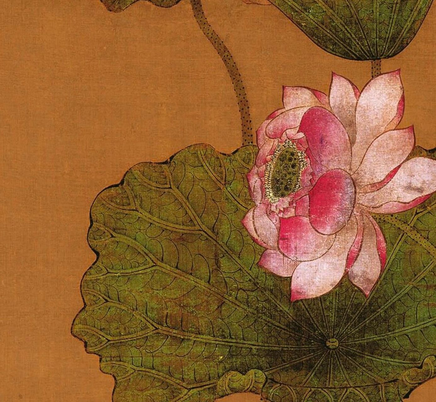 100幅中国名画赏析【78】《荷花鸳鸯图》 画家:陈洪绶 创作时间:明