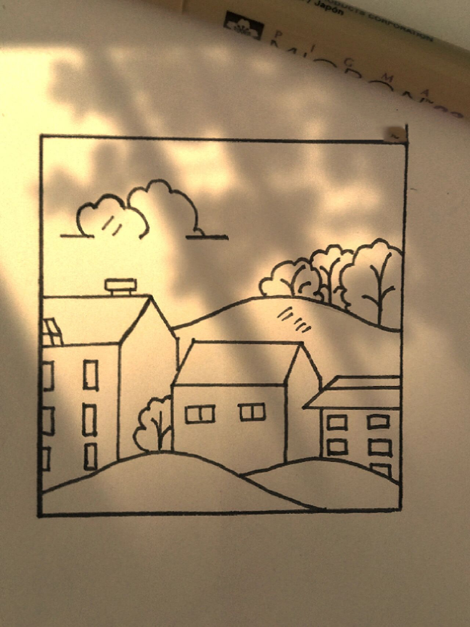 风景简笔画92(附过程) "童话书页藏着时光的温柔,云翳里依稀残留着