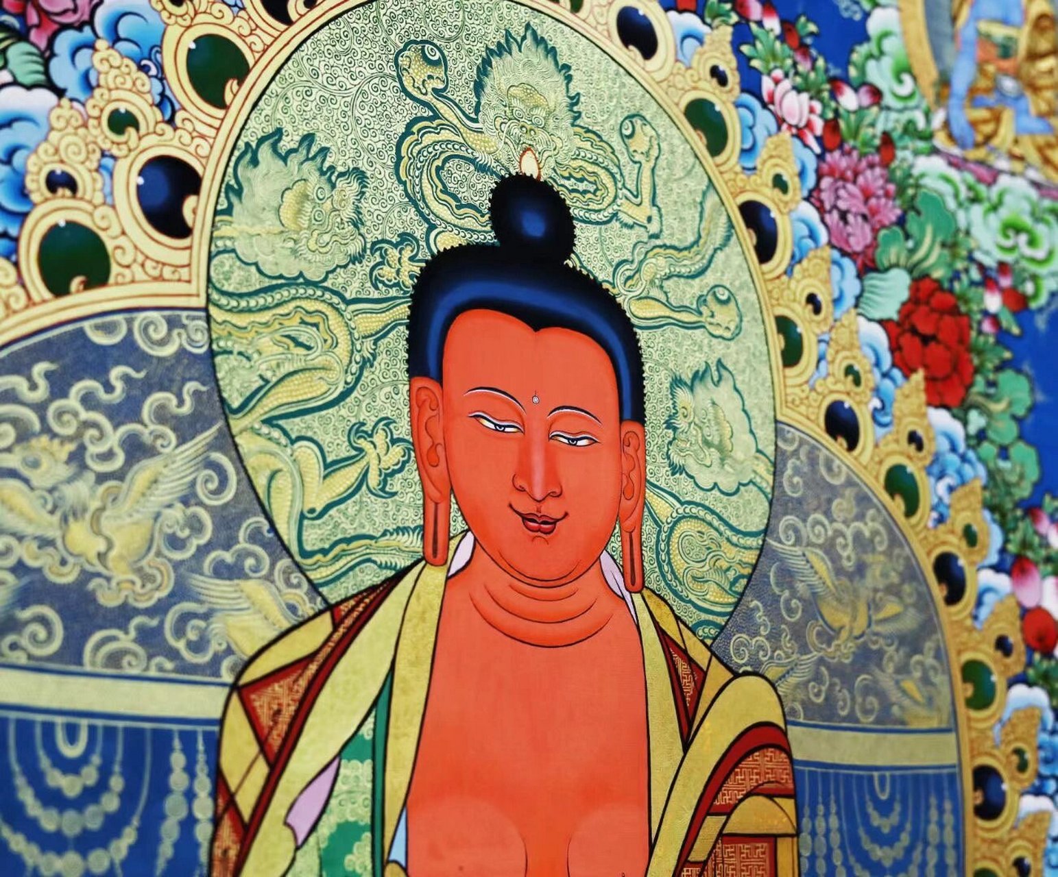 青海热贡唐卡名家索南才让老师作品.