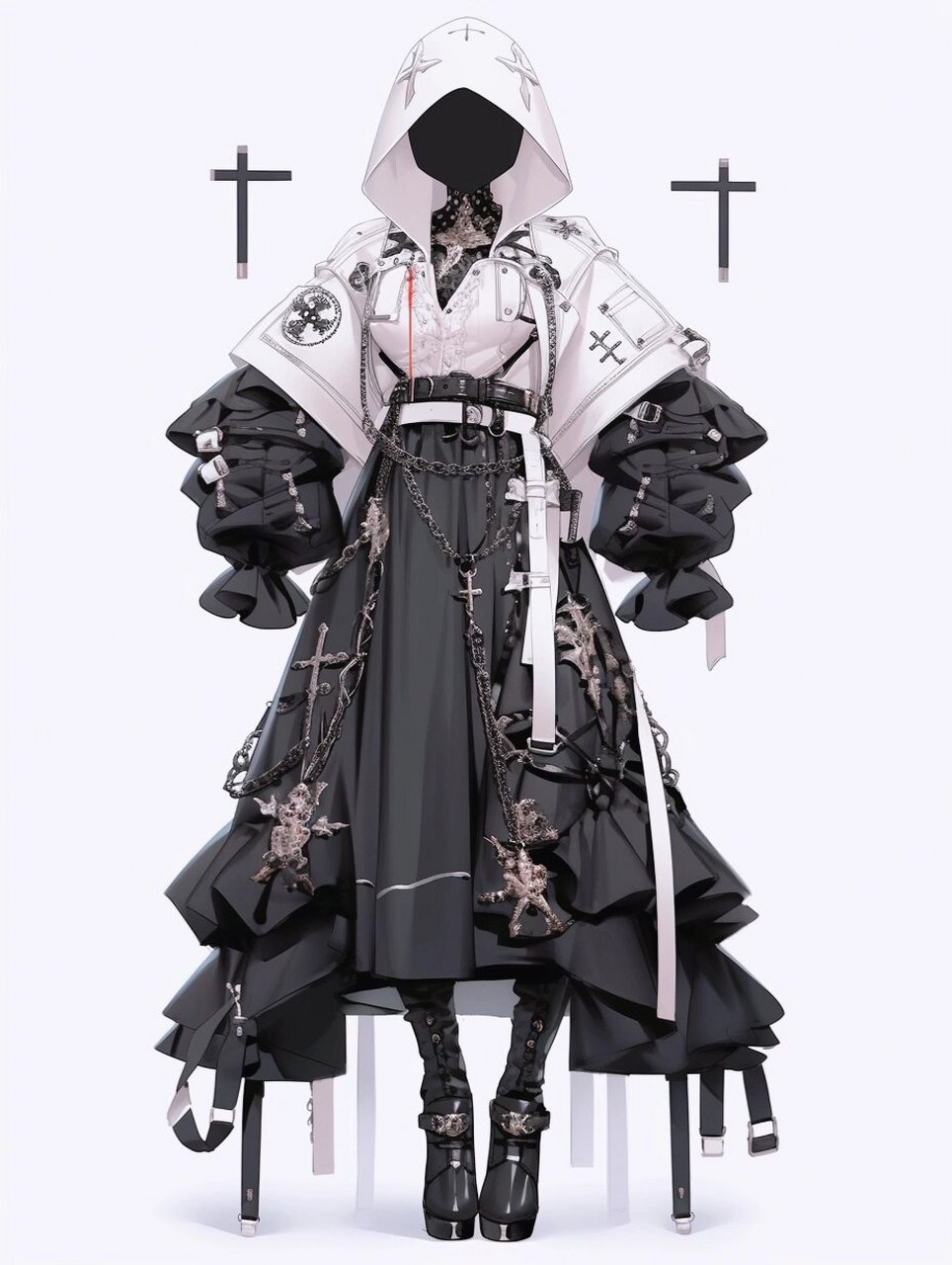 服装设计/修女服/武装  武装修女,mijourney设计生成