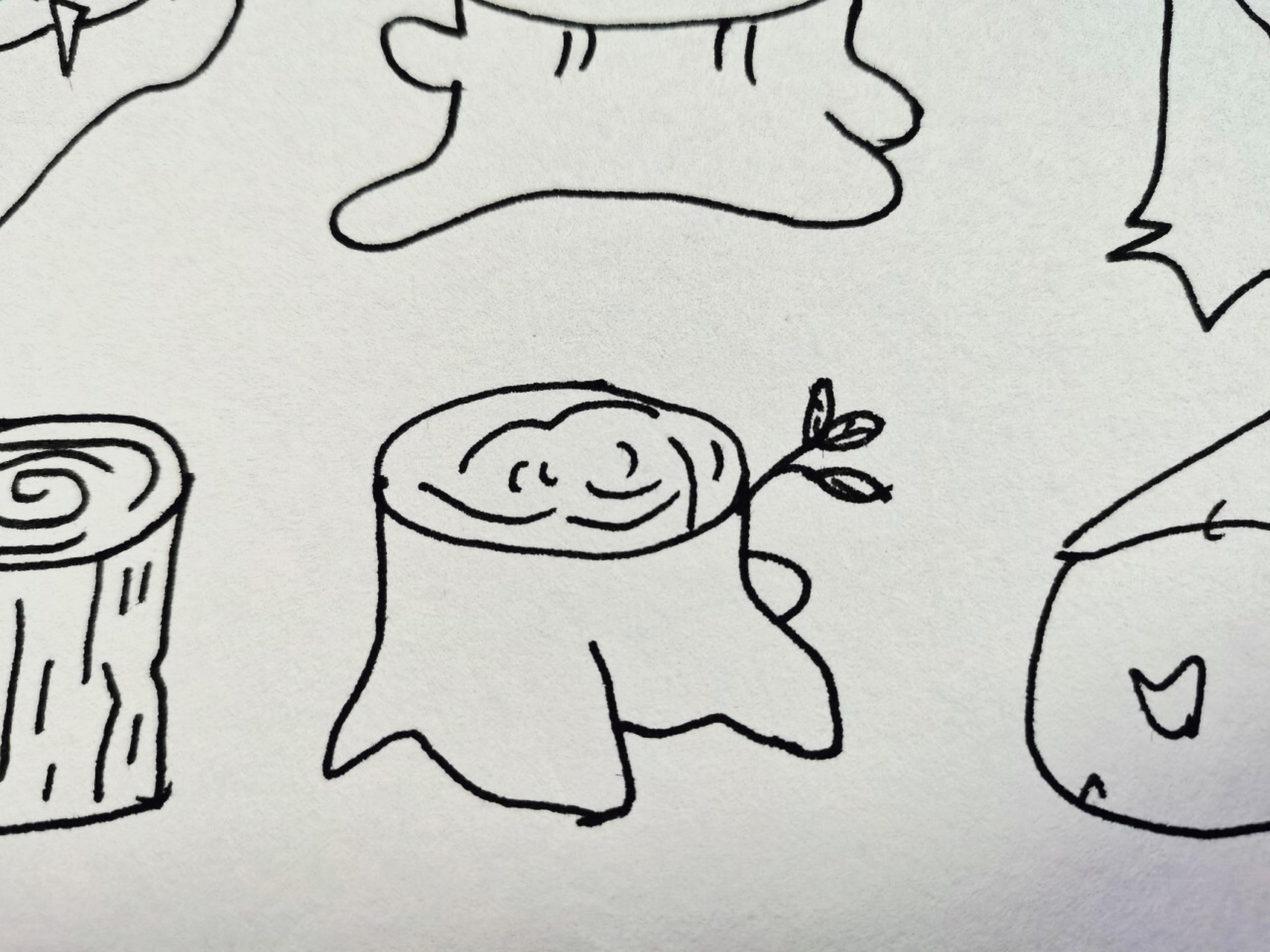 幼师day108---简笔画:树桩 这个树桩,就画的真的很像树桩嘛