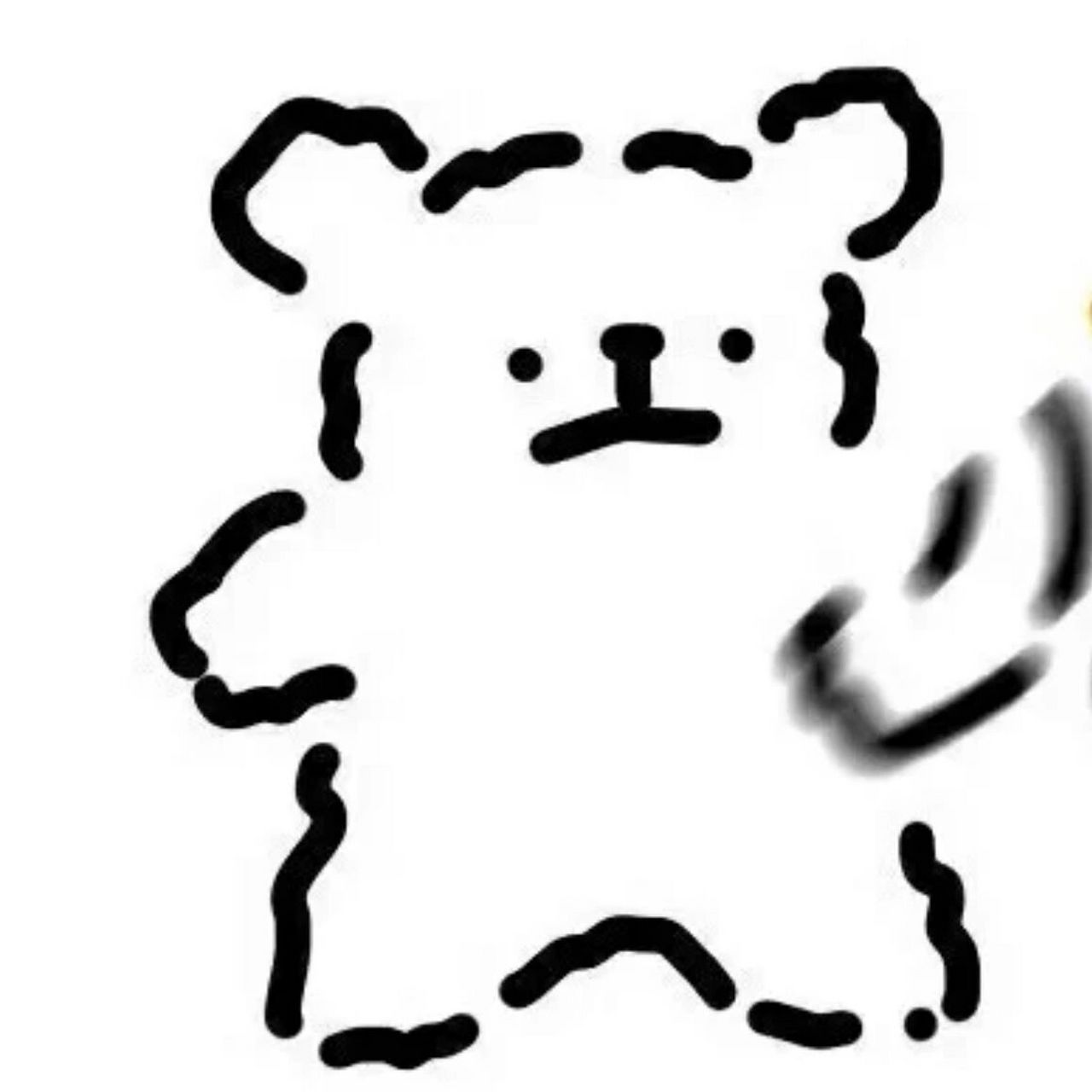 线条小狗情头 卡通头像 好可爱