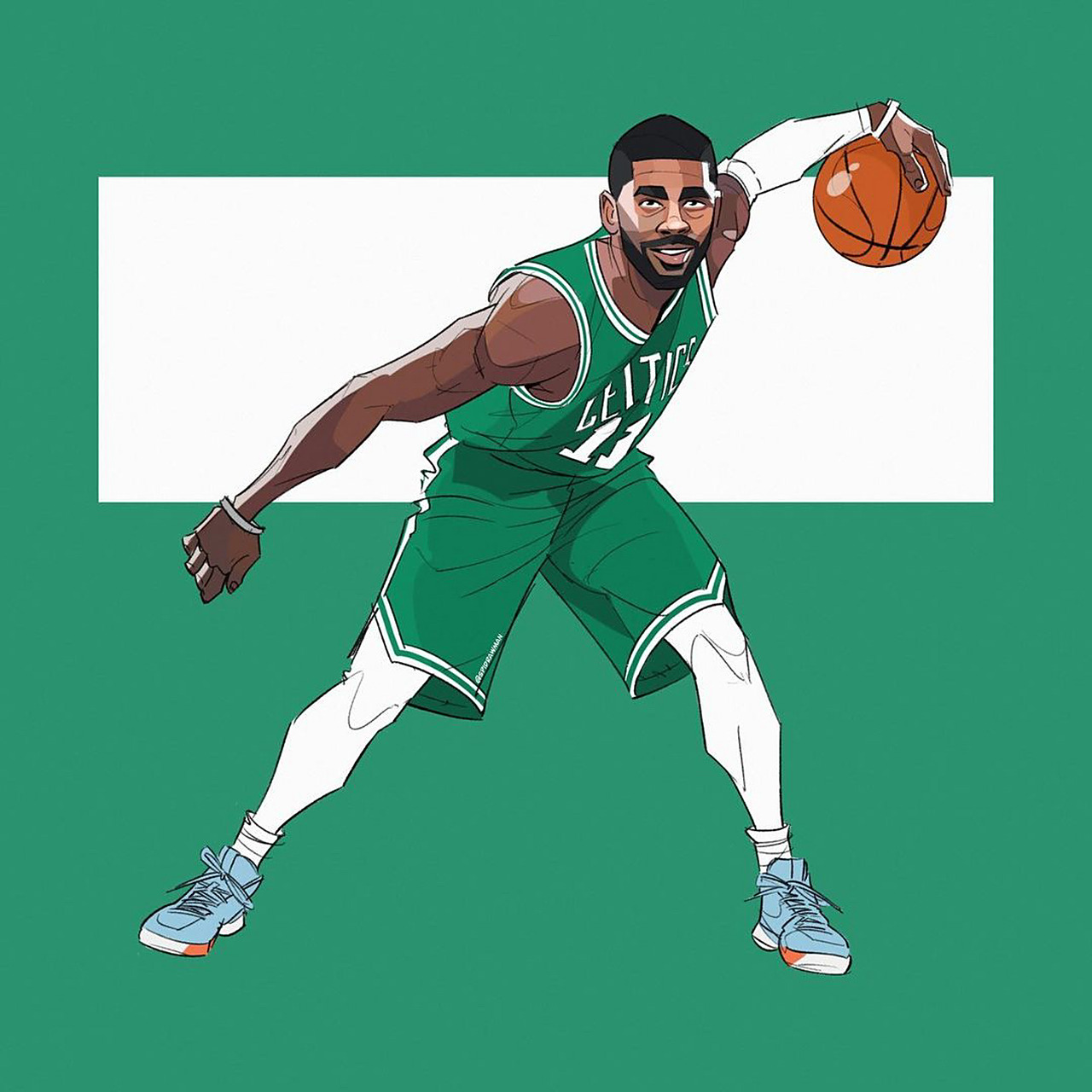 凯里·欧文每个时期的漫画! nba 欧文 篮球 篮网 独行侠 骑士