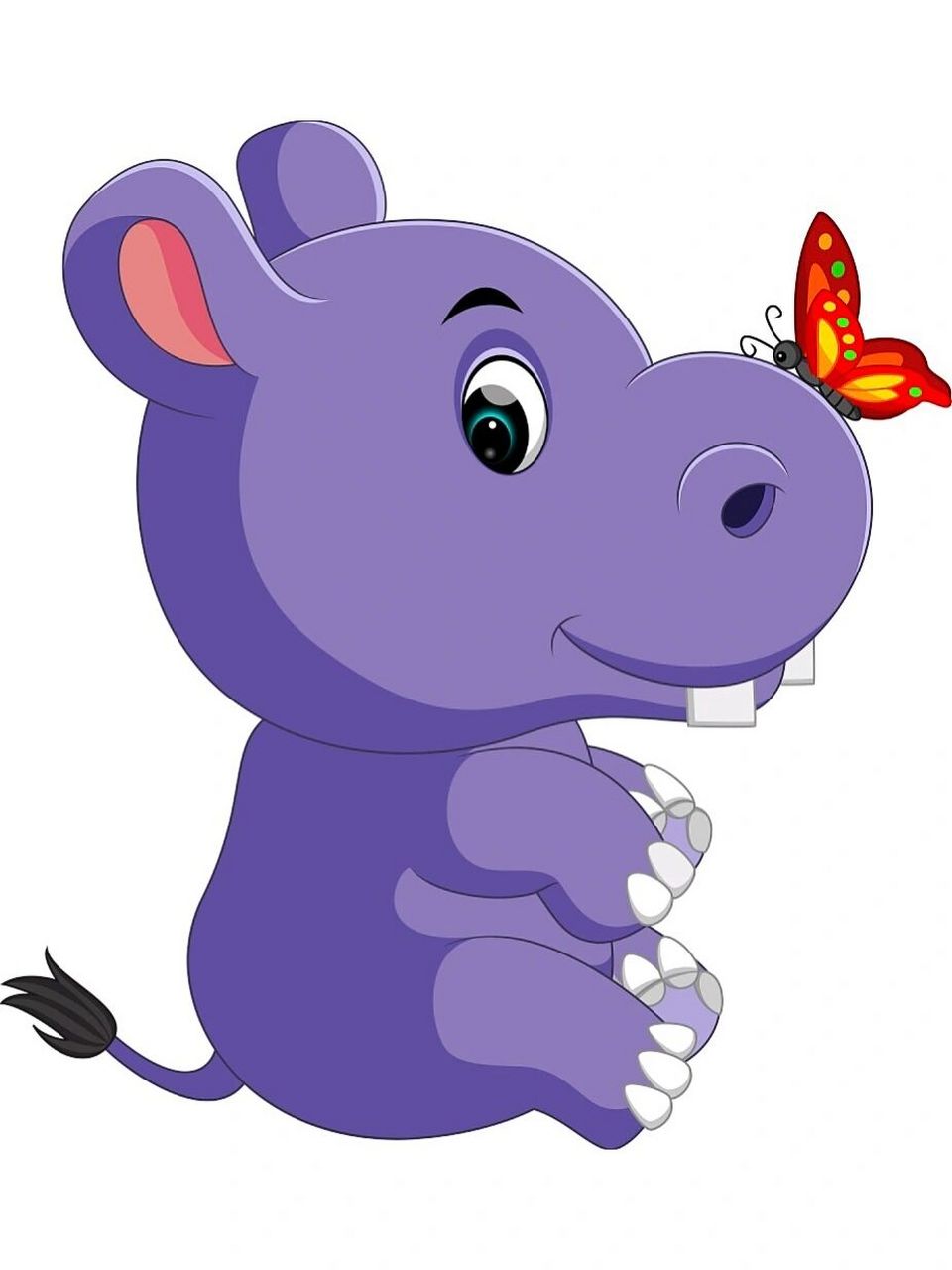 卡通插画|一只调皮捣蛋的河马君 03古有庄周晓梦迷蝴蝶,今有河马