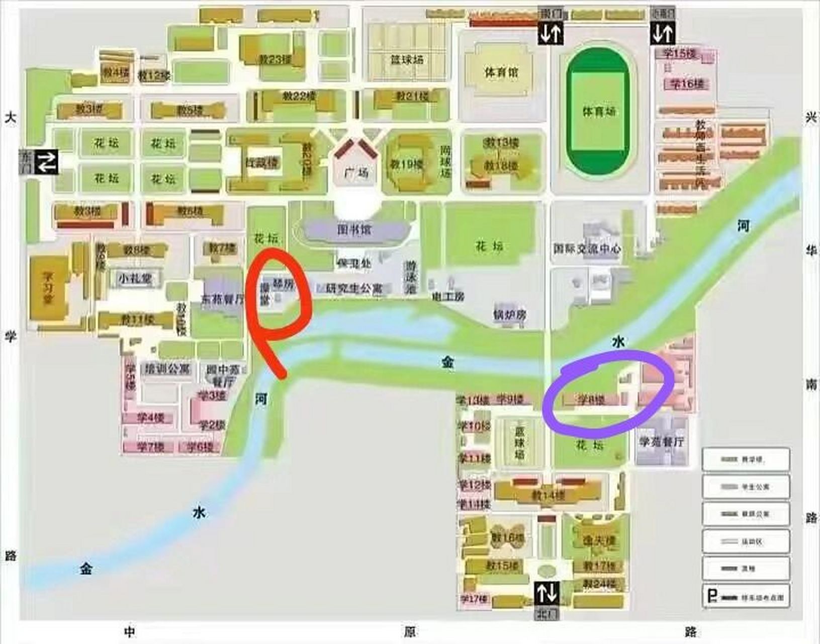 郑州大学主校区地图图片
