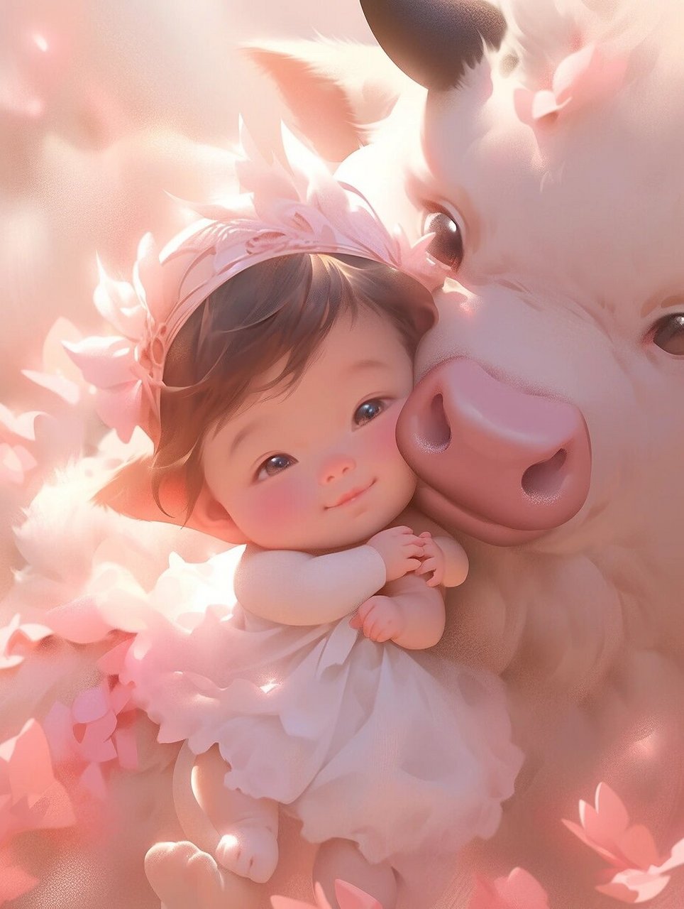 牛气冲天 牛宝宝头像来一张 画个🐮🐮  小仙女宝宝和牛牛的生肖