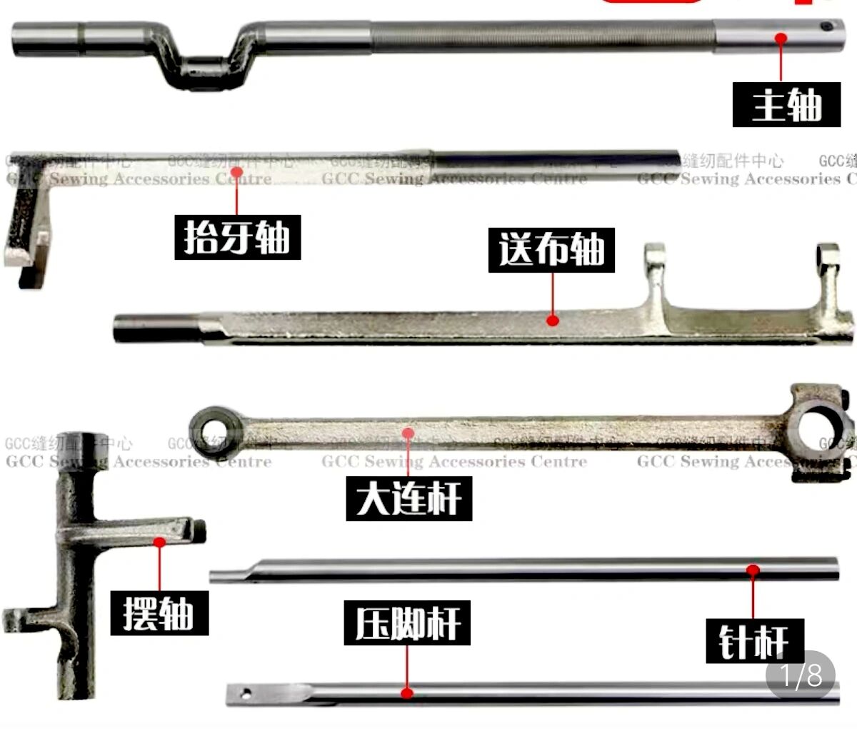 老式缝纫机配件名称
