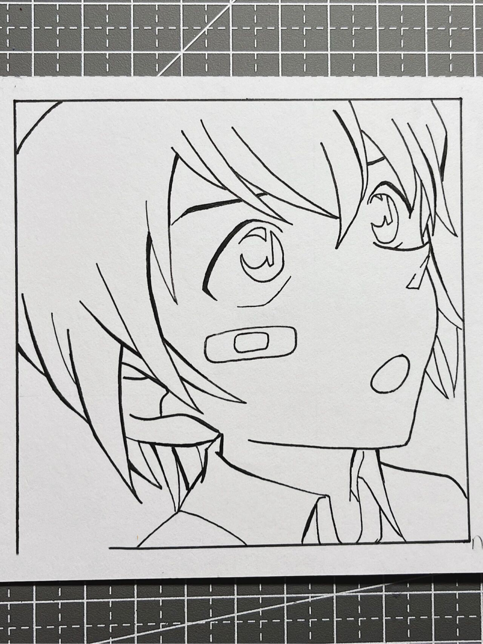 手绘|安室透 「附线稿过程」 不敢上色系列  —— 纸:荷兰白卡纸 边框