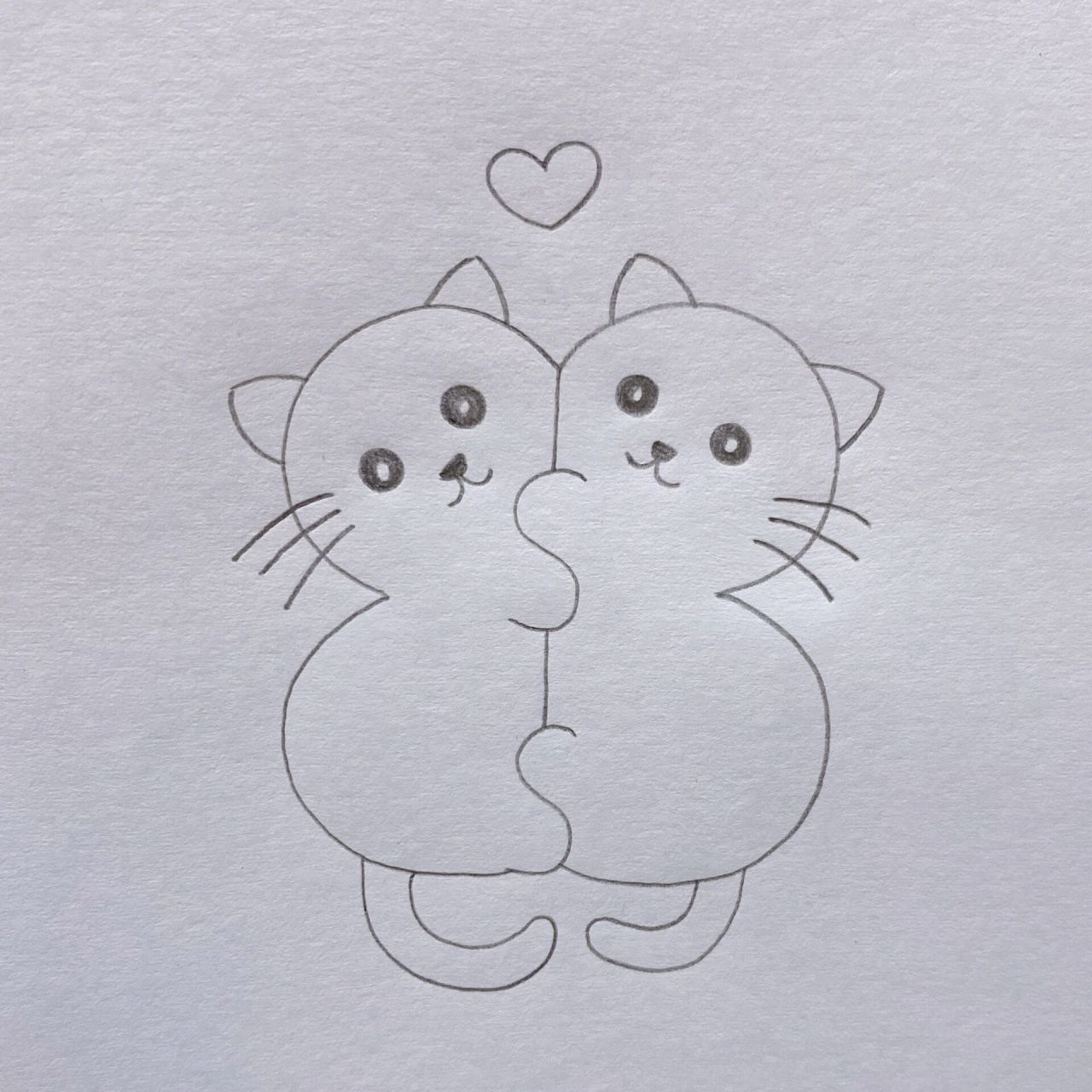 可爱猫咪简笔画教程