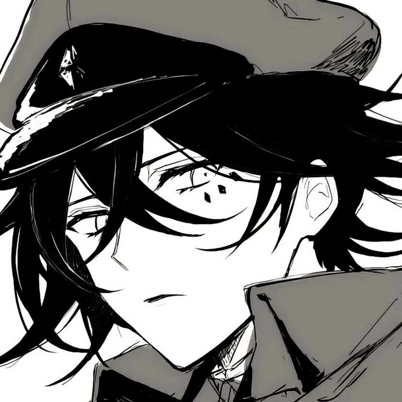 黑白动漫男生头像