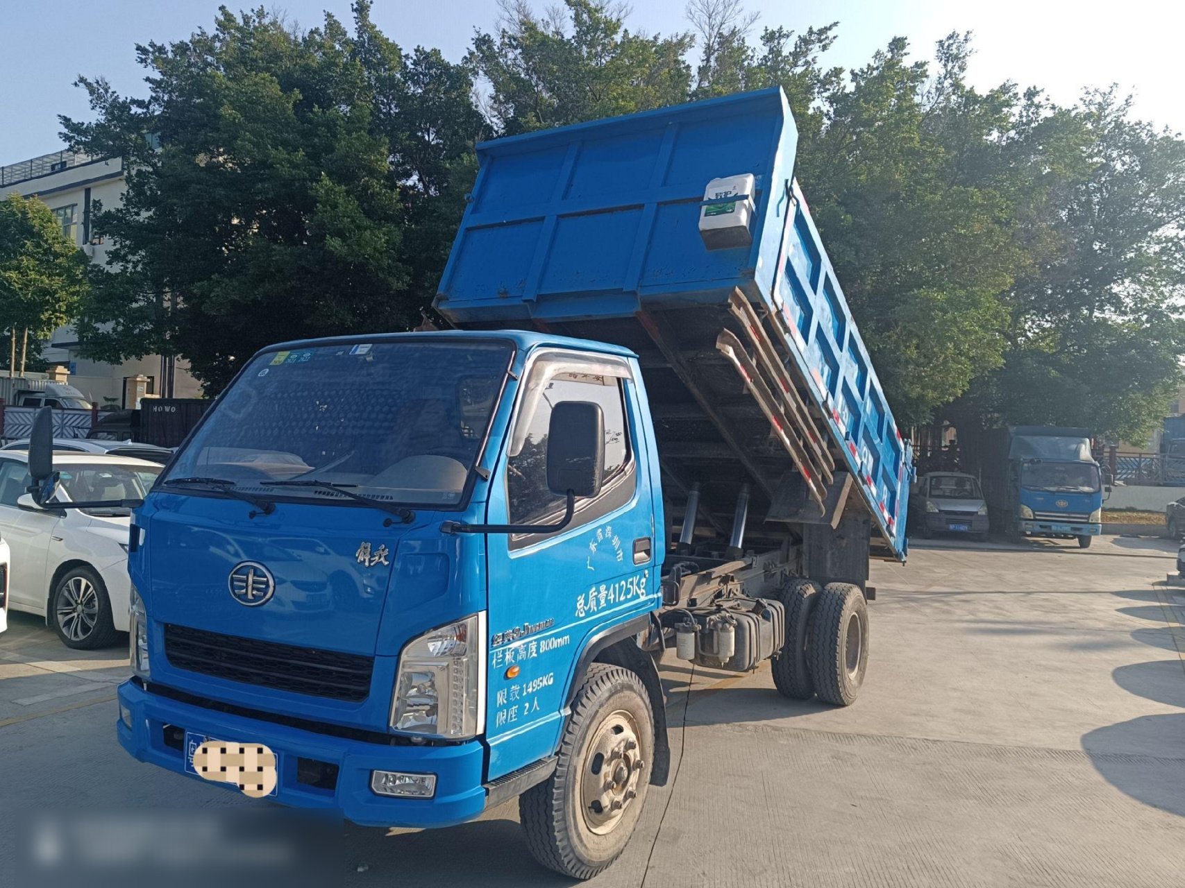 最新私人户19年解放经典3地库自卸车,国五带副变速4102发动机,合法合