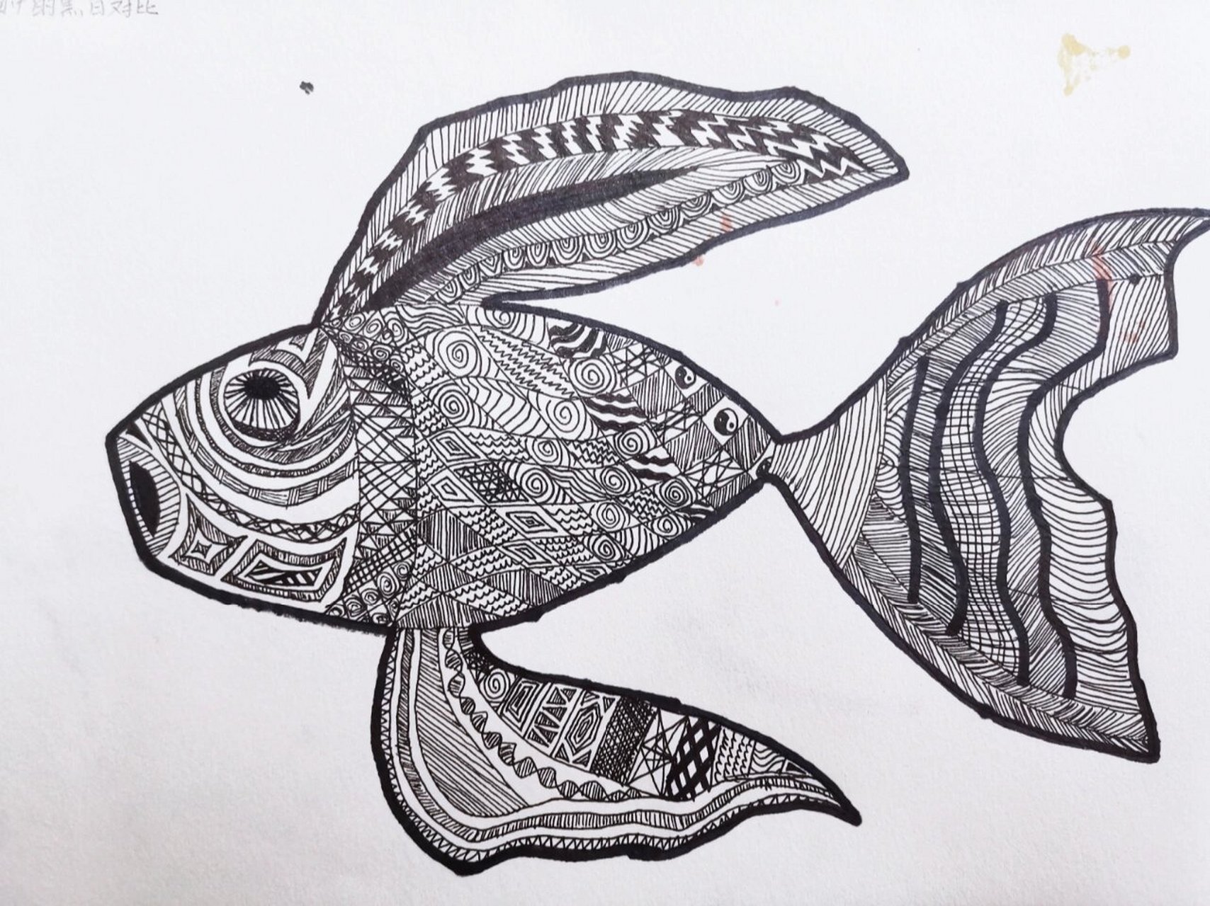 六年级——《线描中的黑白对比》