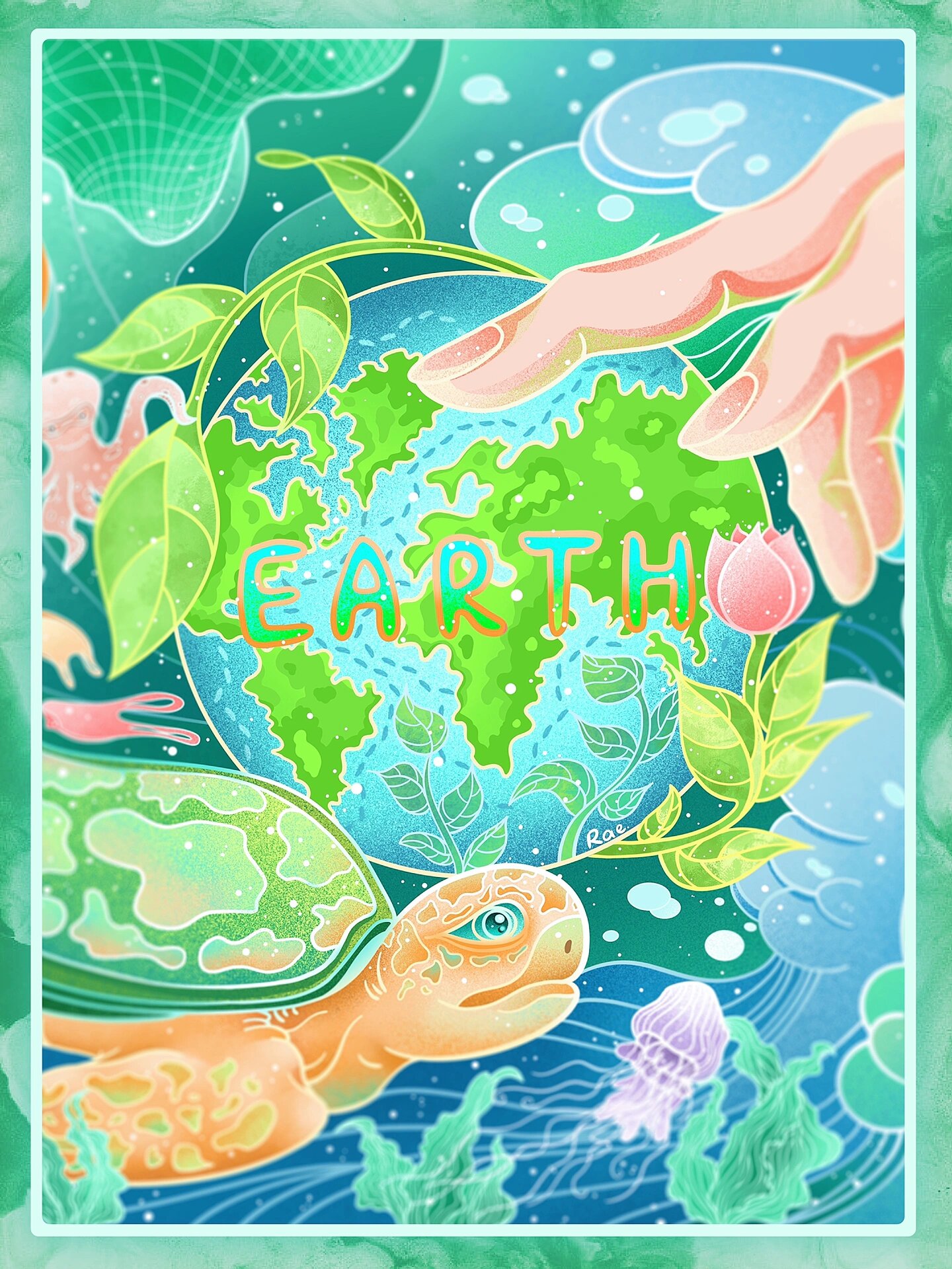 原创插画 | 🌏人类命运共同体🌊(附配色卡)