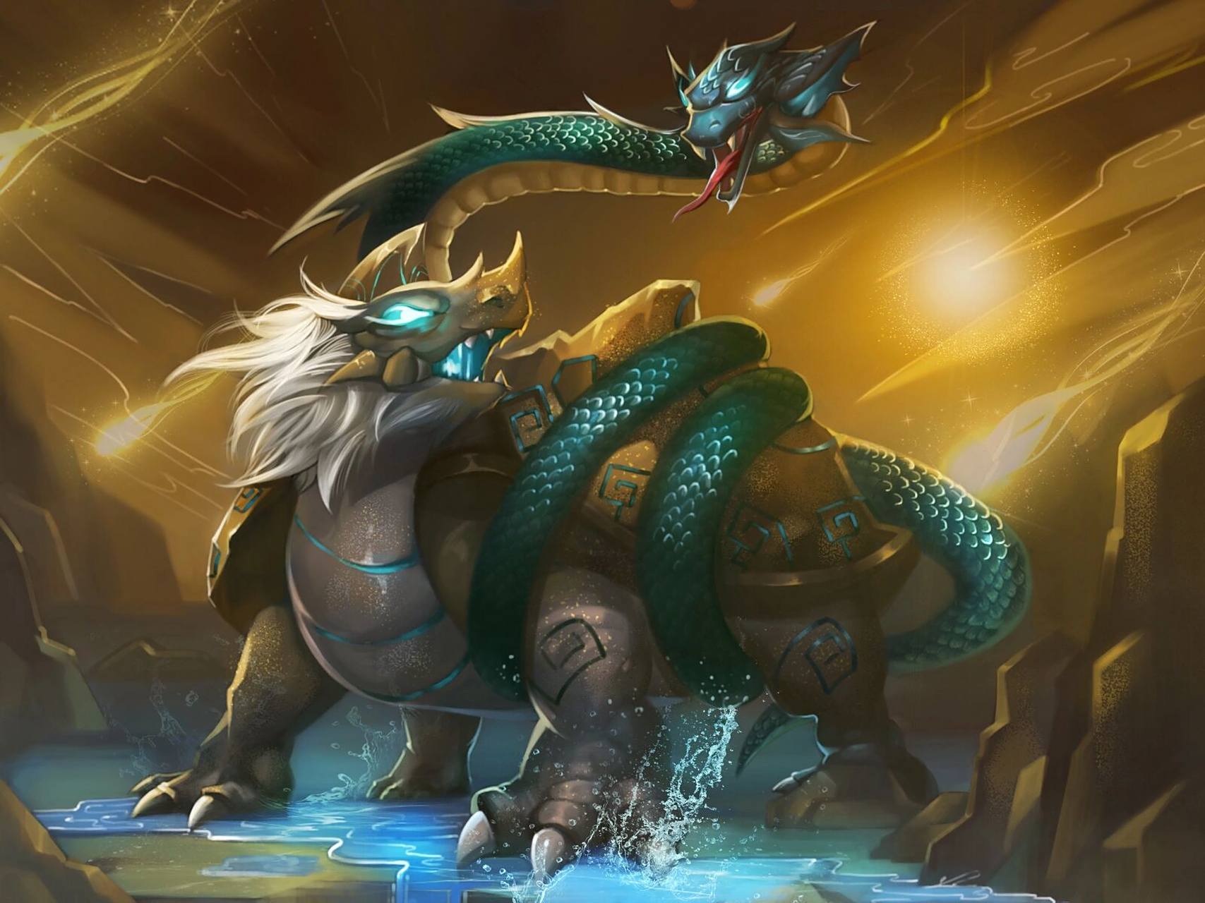 插画·《上古神兽》系列·玄武 更新《上古神兽》系列作品96 72