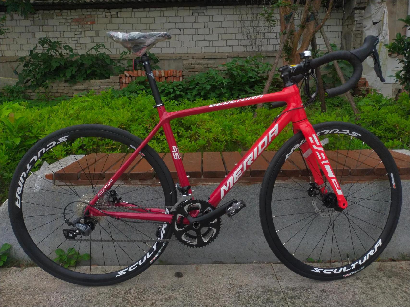 经久耐看的美利达公路车 斯特拉95d到货一辆 仙阳红/郎窑红,渐变红色