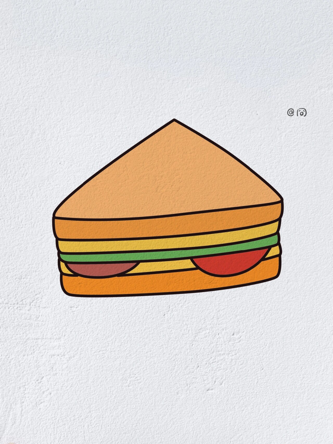 三明治简笔画