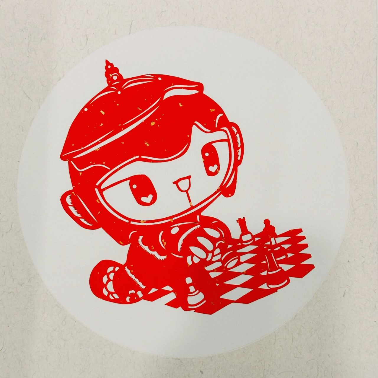 杭州亚运会吉祥物剪纸/琮琮,莲莲,宸宸