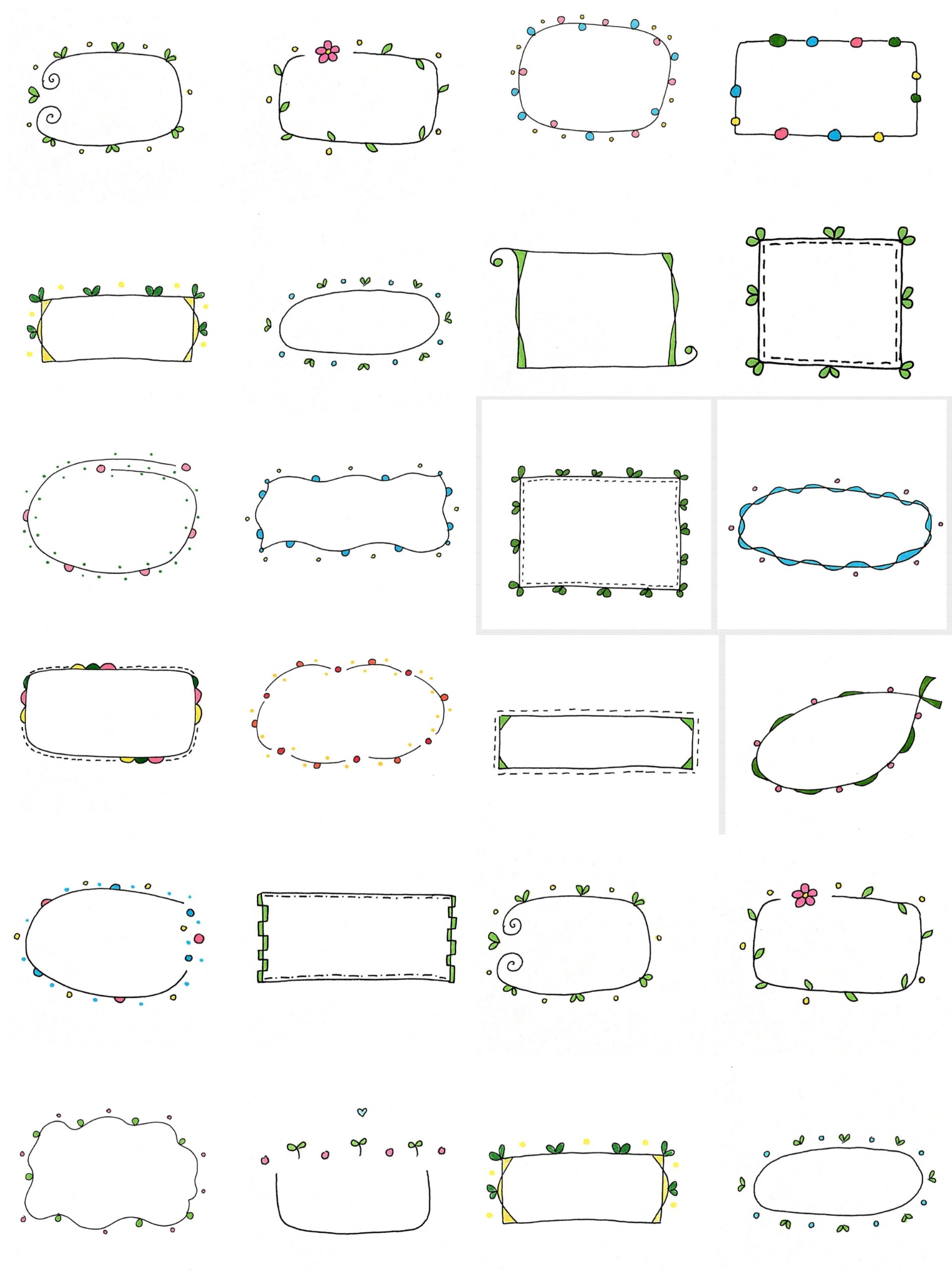 一张图学会30种手抄报边框 简单又好看