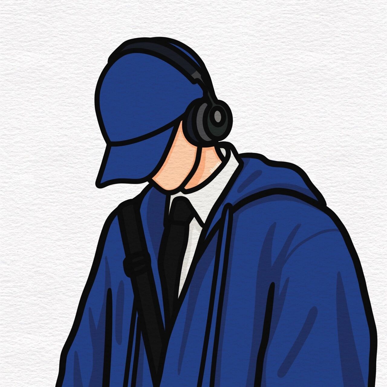 克莱因蓝手绘头像合集