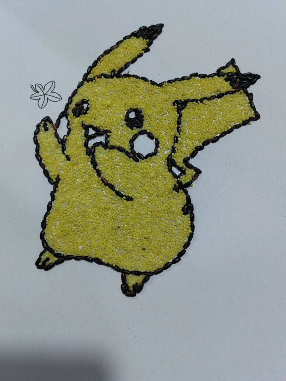 谷物粘贴画——皮卡丘
