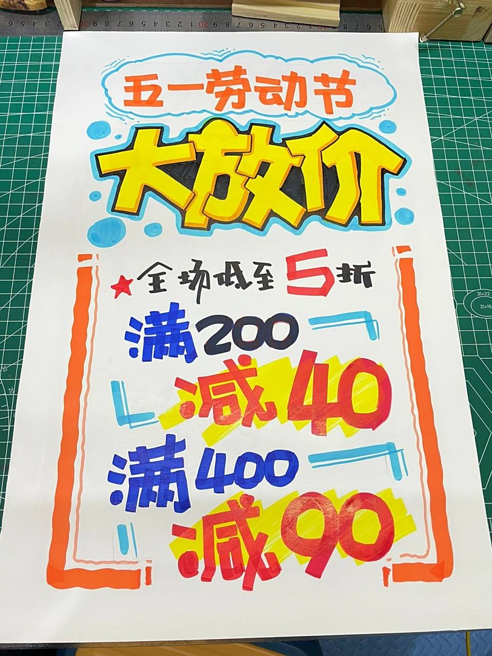 轻松做海报,五一劳动节pop海报 五一促销海报模板,自行替换下面的活动