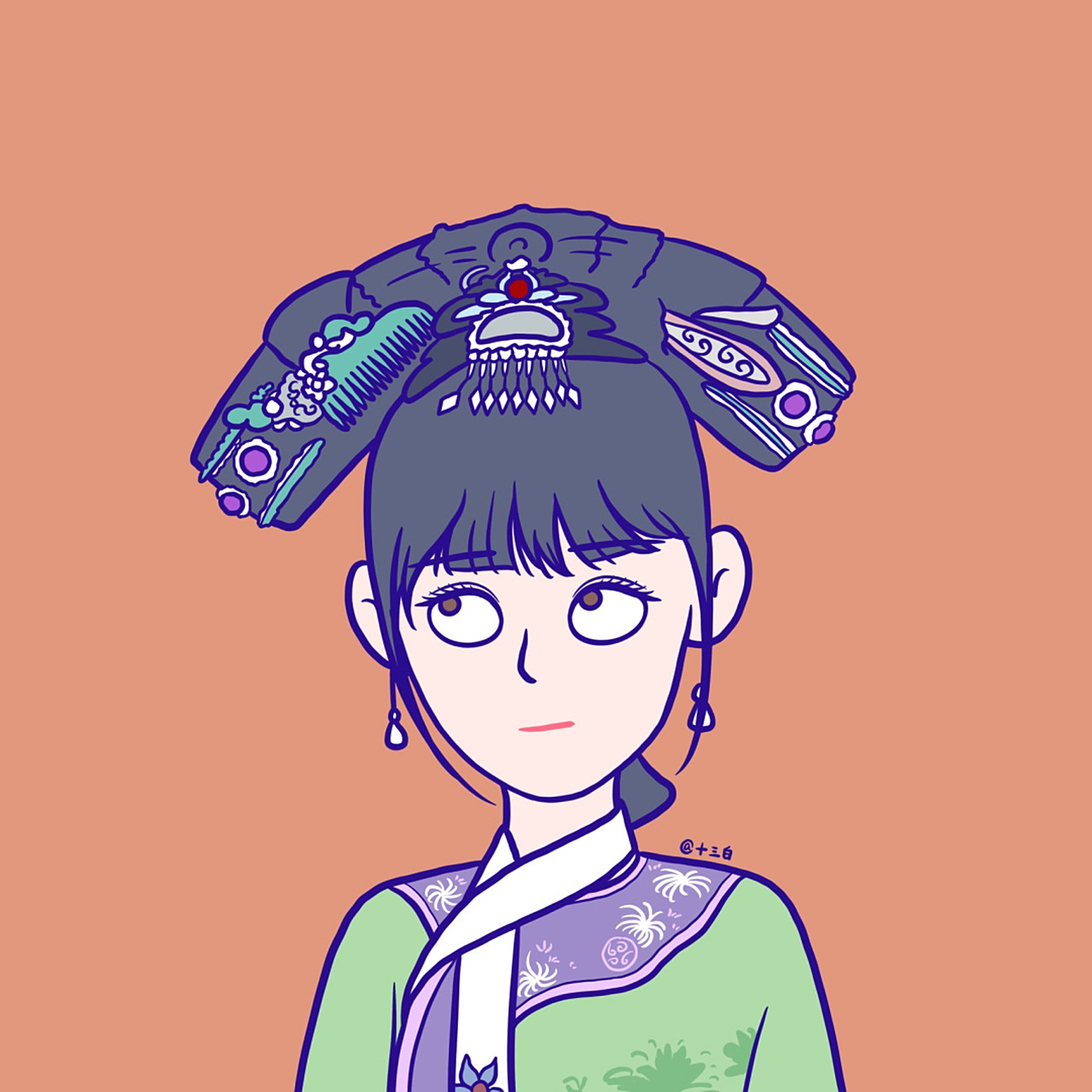 甄嬛传女主头像第16615波 卡通漫画角色形象 #我是原创插画师