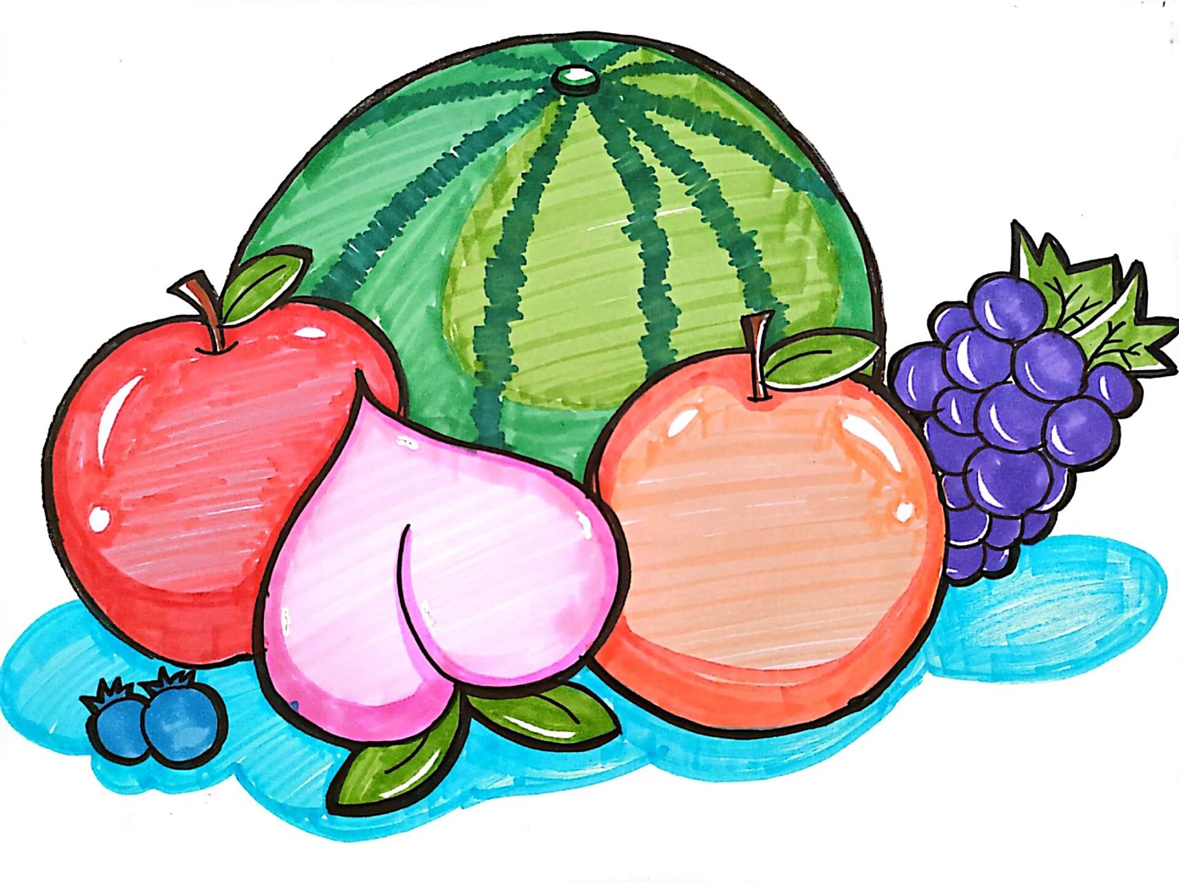 瓜果飘香 《瓜果飘香》 适合5-8岁儿童96 小学美术课本上的一节课