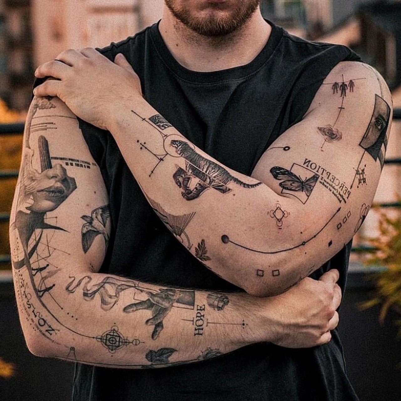 男生花臂参考/手臂纹身