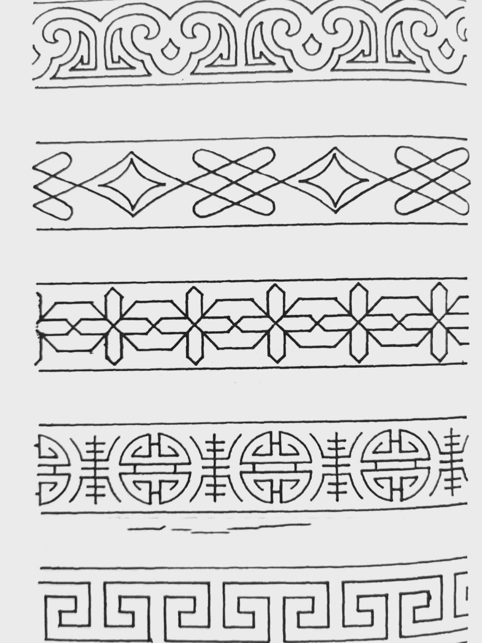 画痴92中国传统图案(二方连续纹样一) 二方连续纹样是由一个或多个