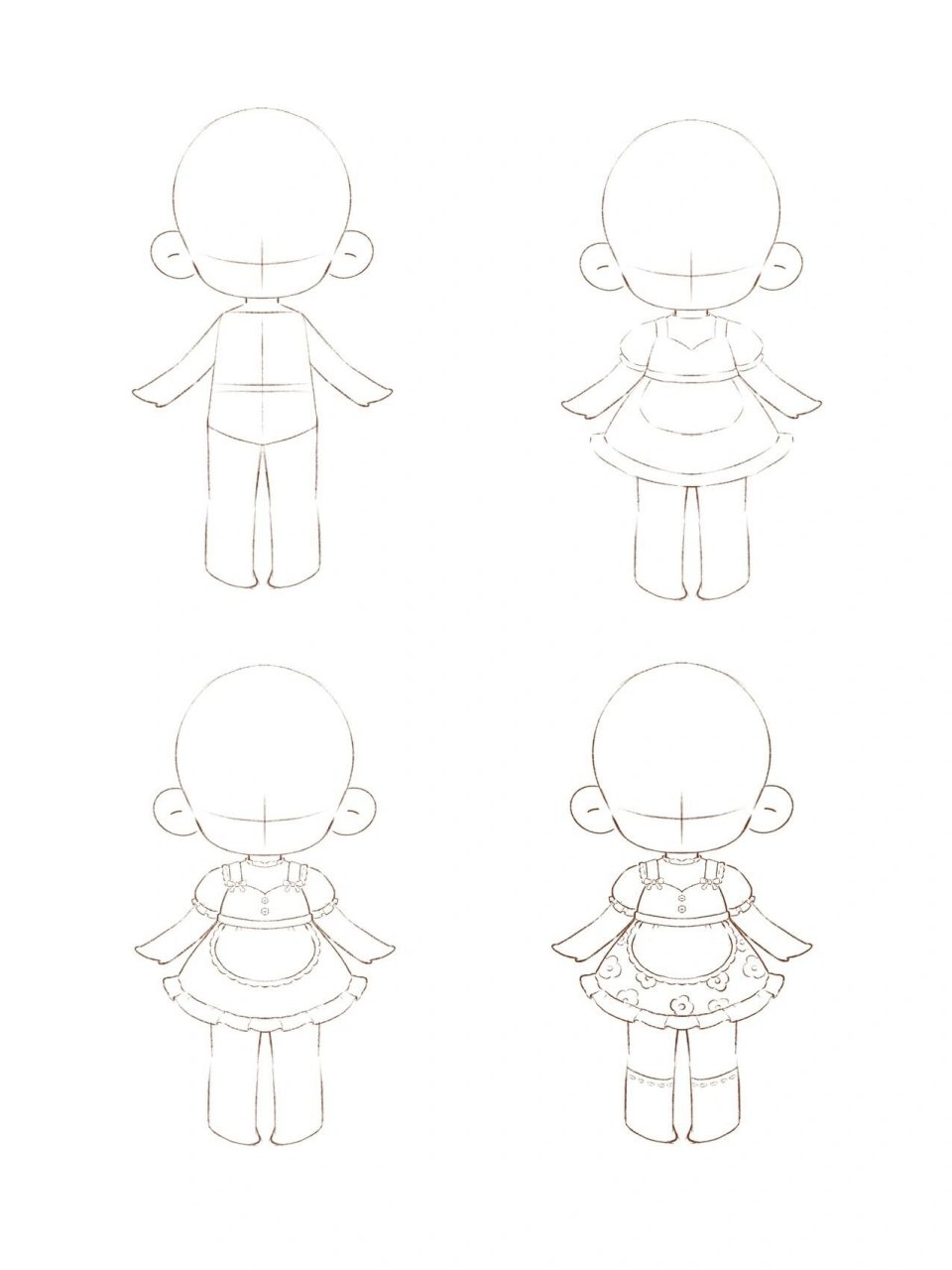 素材教程|q版超可爱的裙子怎么画!