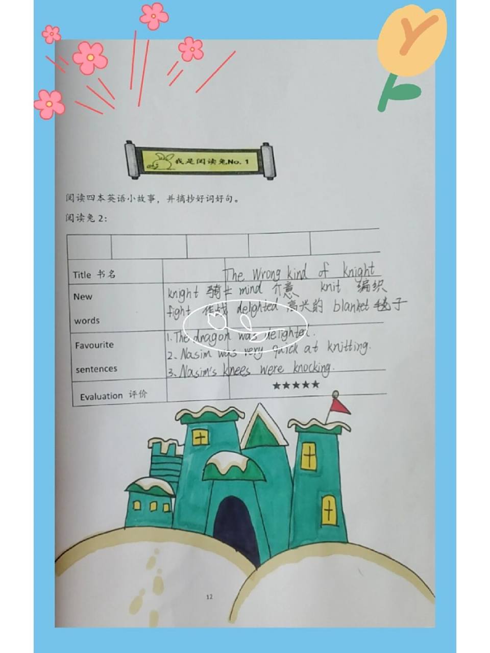 英语读书卡98           原创→(画的不好勿喷)