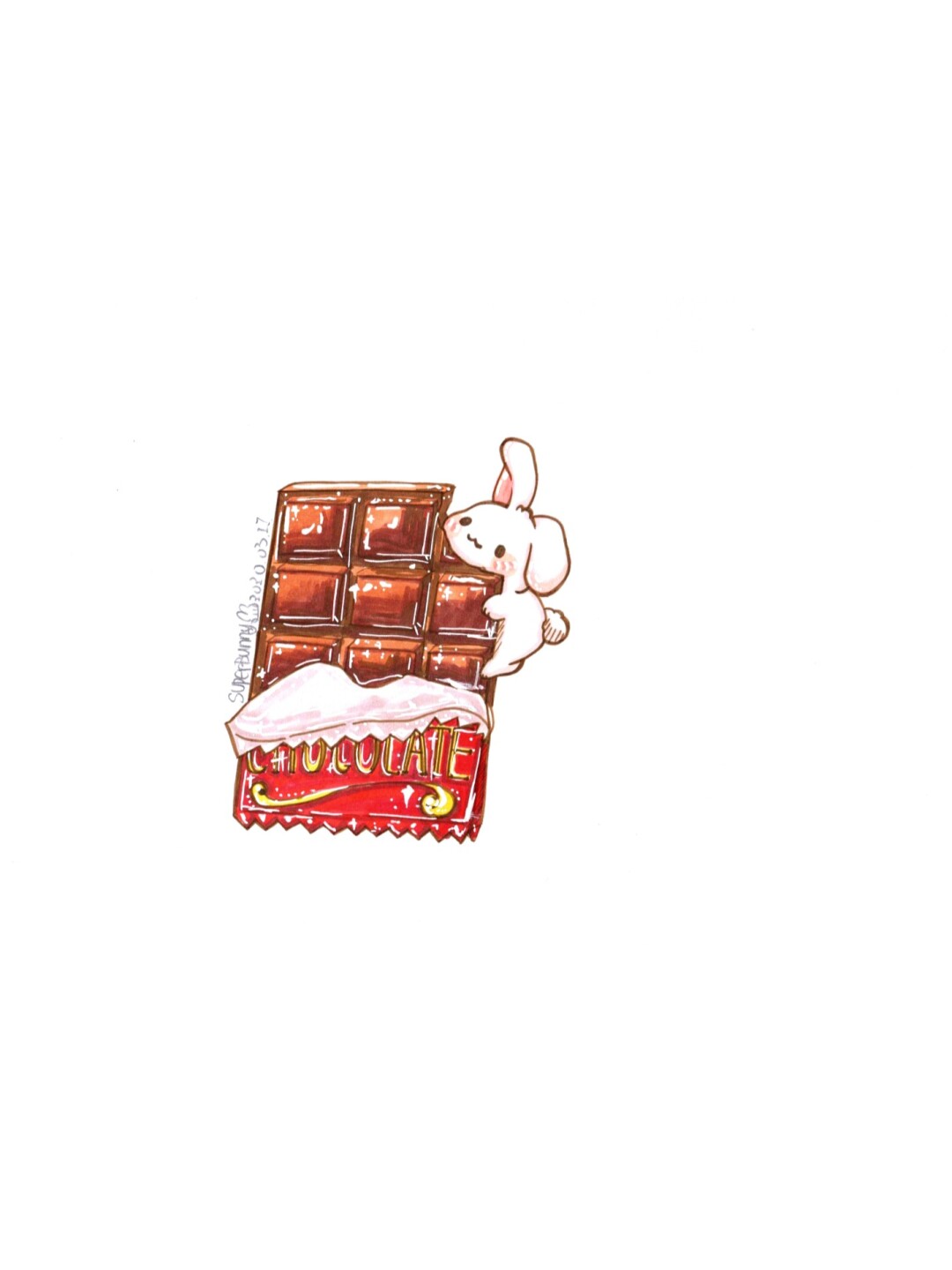 可爱滴兔兔鸭#马克笔零食兔兔系列  嘻嘻嘻~ 零食兔兔合集来啦!