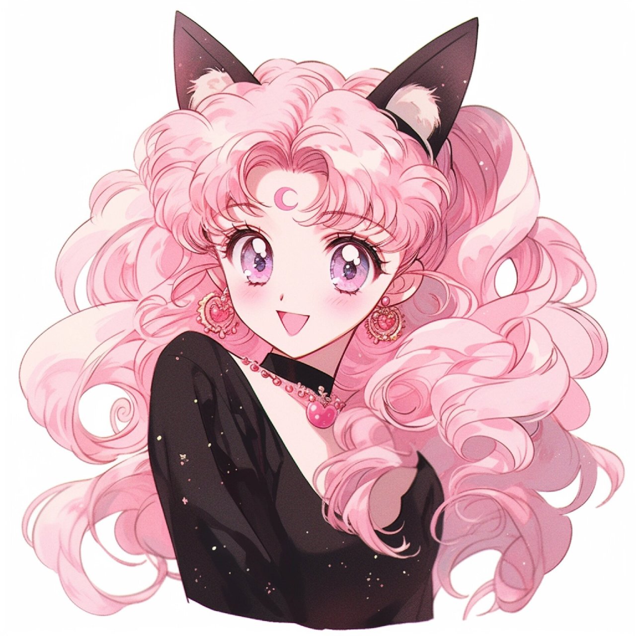 动漫头像‖萌萌美少女和她的小黑猫 用这样头像心情会很好哦! *.