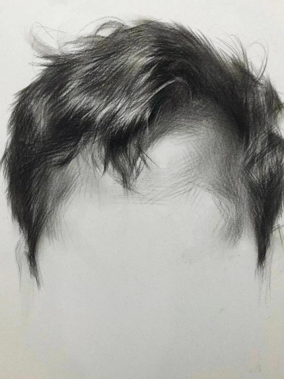 分享一组素描头发,很多同学素描头发画的不是很好其实是有方法的 素描