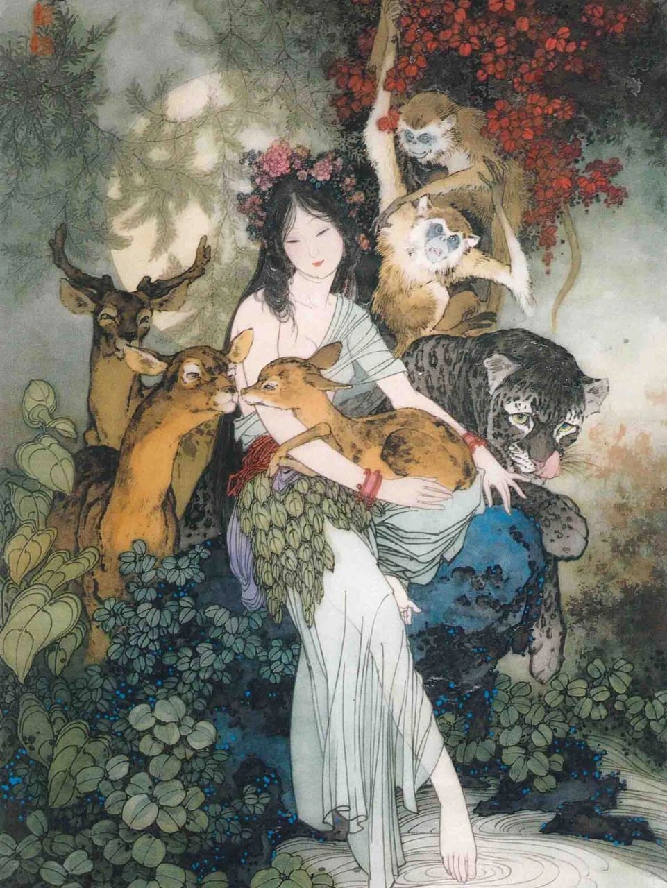 《锦瑟年华》这些美人图越看越震撼 海派国画大师华三川是一代圣手,他