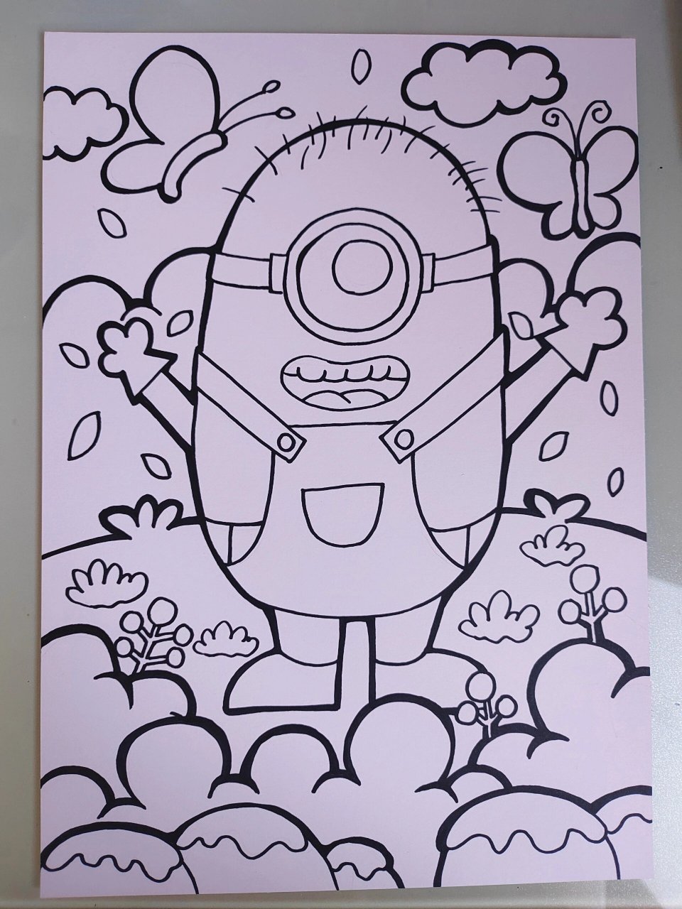 小黄人 马克笔手绘动漫人物,儿童画