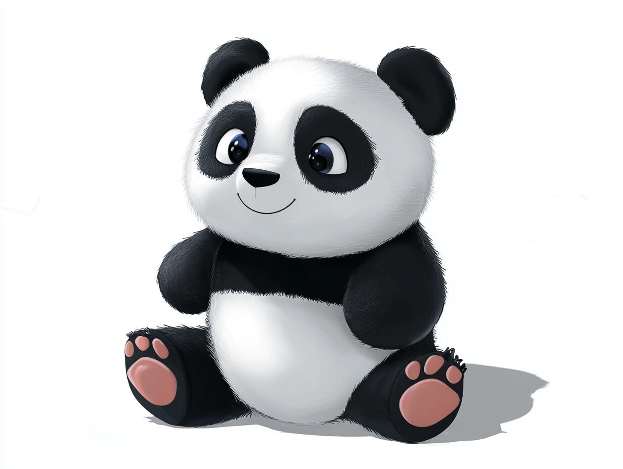 ai 卡通熊猫
