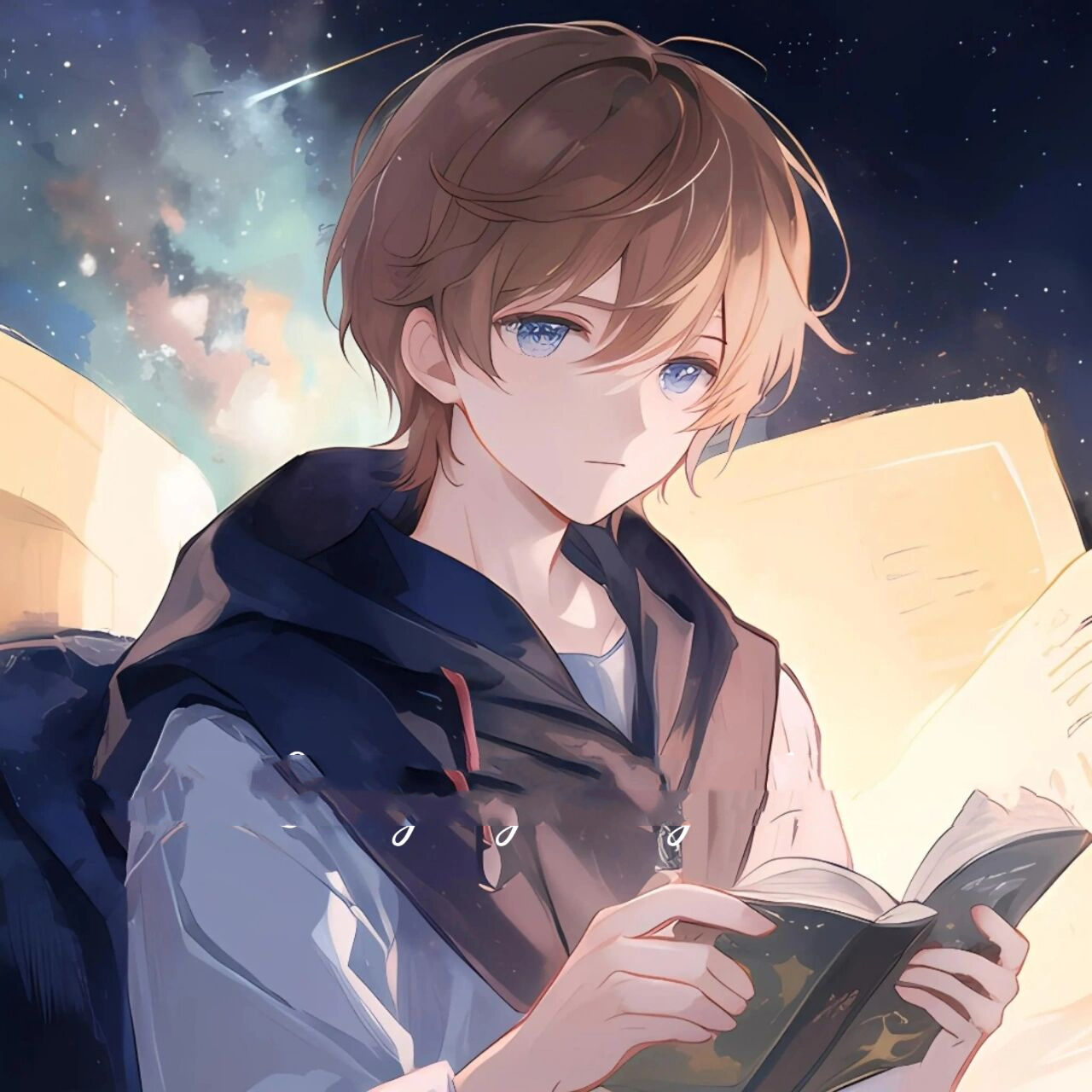 黑夜里 | 沉思苦读的少年 喜欢就点赞关注 拿原图做头像壁纸可以进去