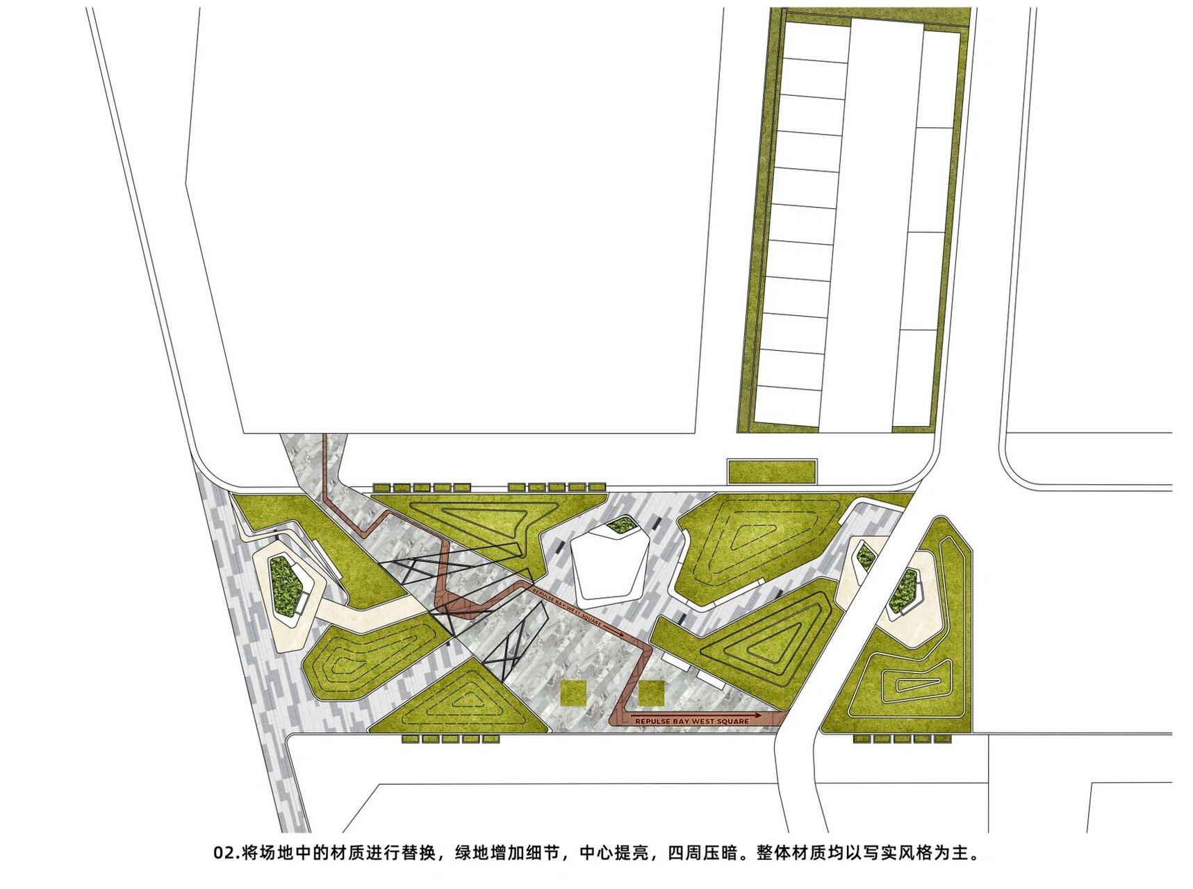 附psd 商业广场平面图-出图步骤 ①使用cad导出线稿,一共两部分,中心