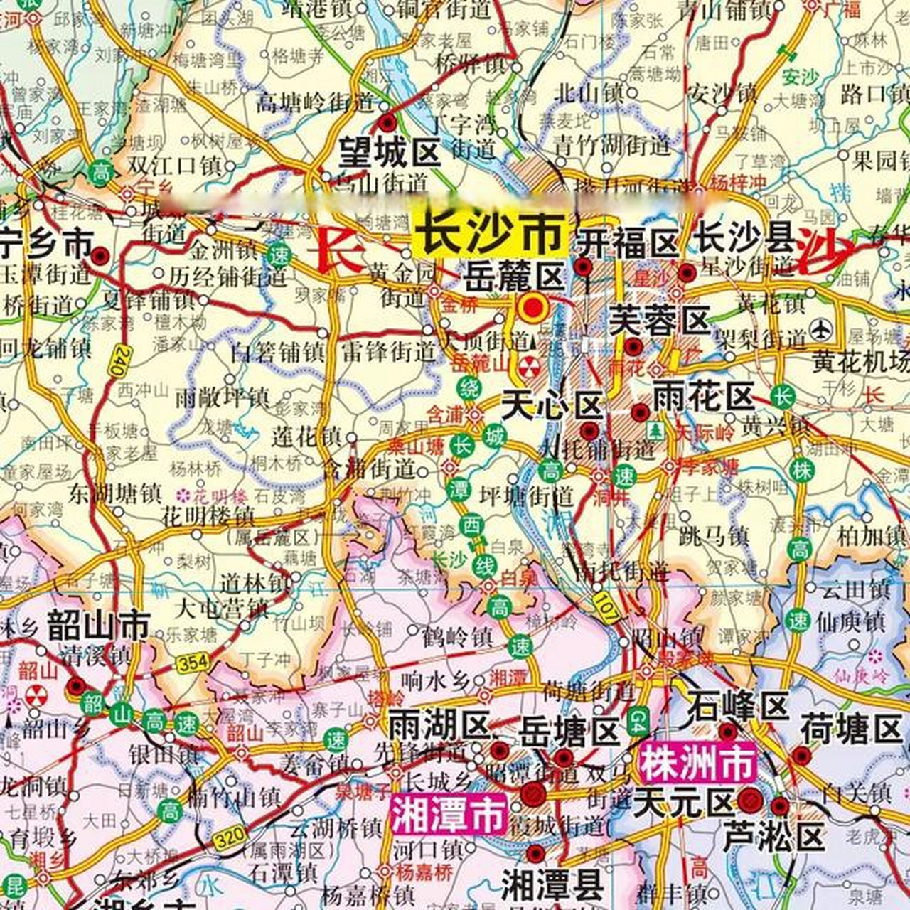 长沙城区地图册图片